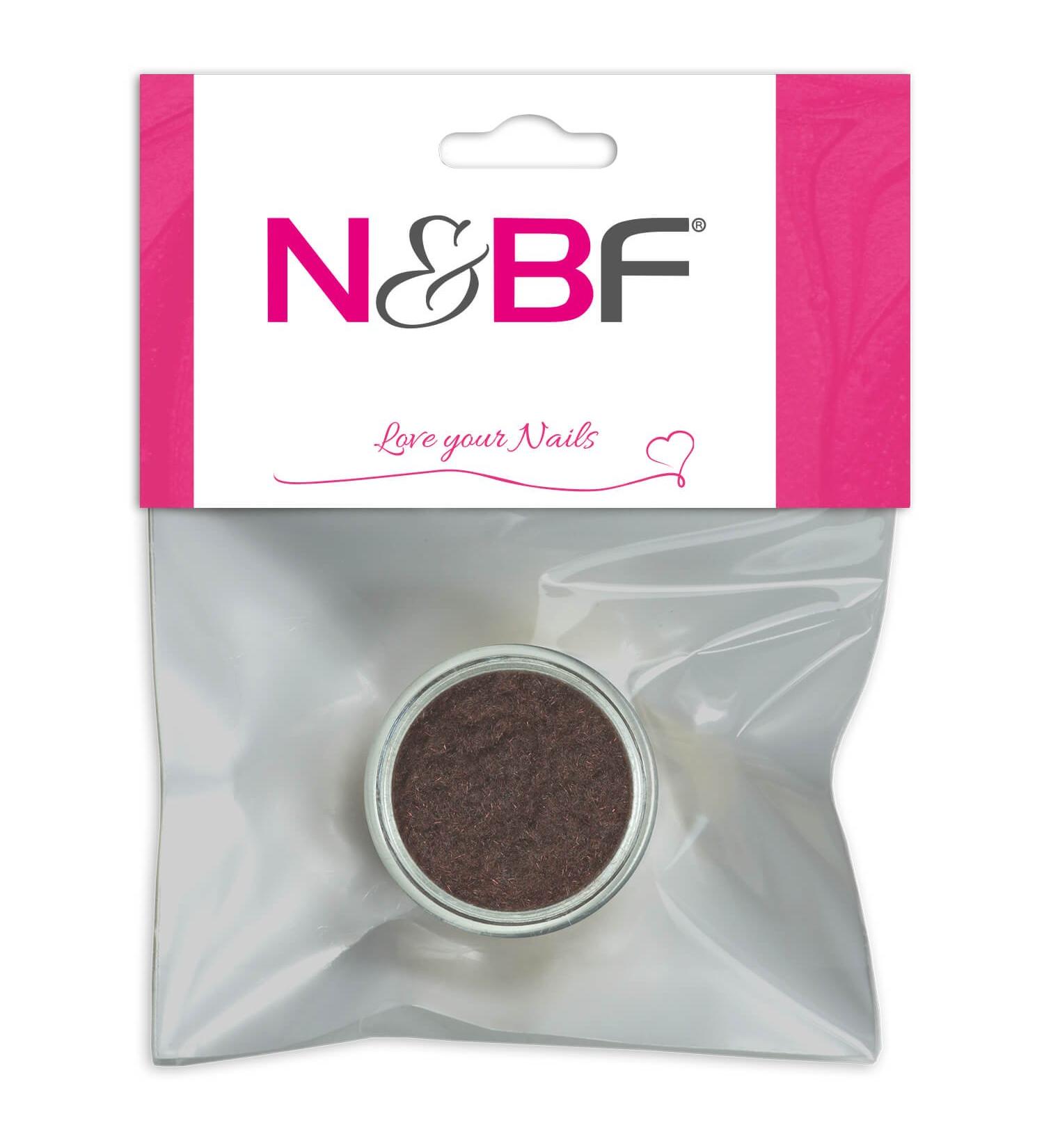 N&BF Velvet Powder Chocolate (brown) |With powder for gel nails and nail polish |Nailart Pl sch powder |Flocking powder for nail design |Puschel powder dust in the velvet look