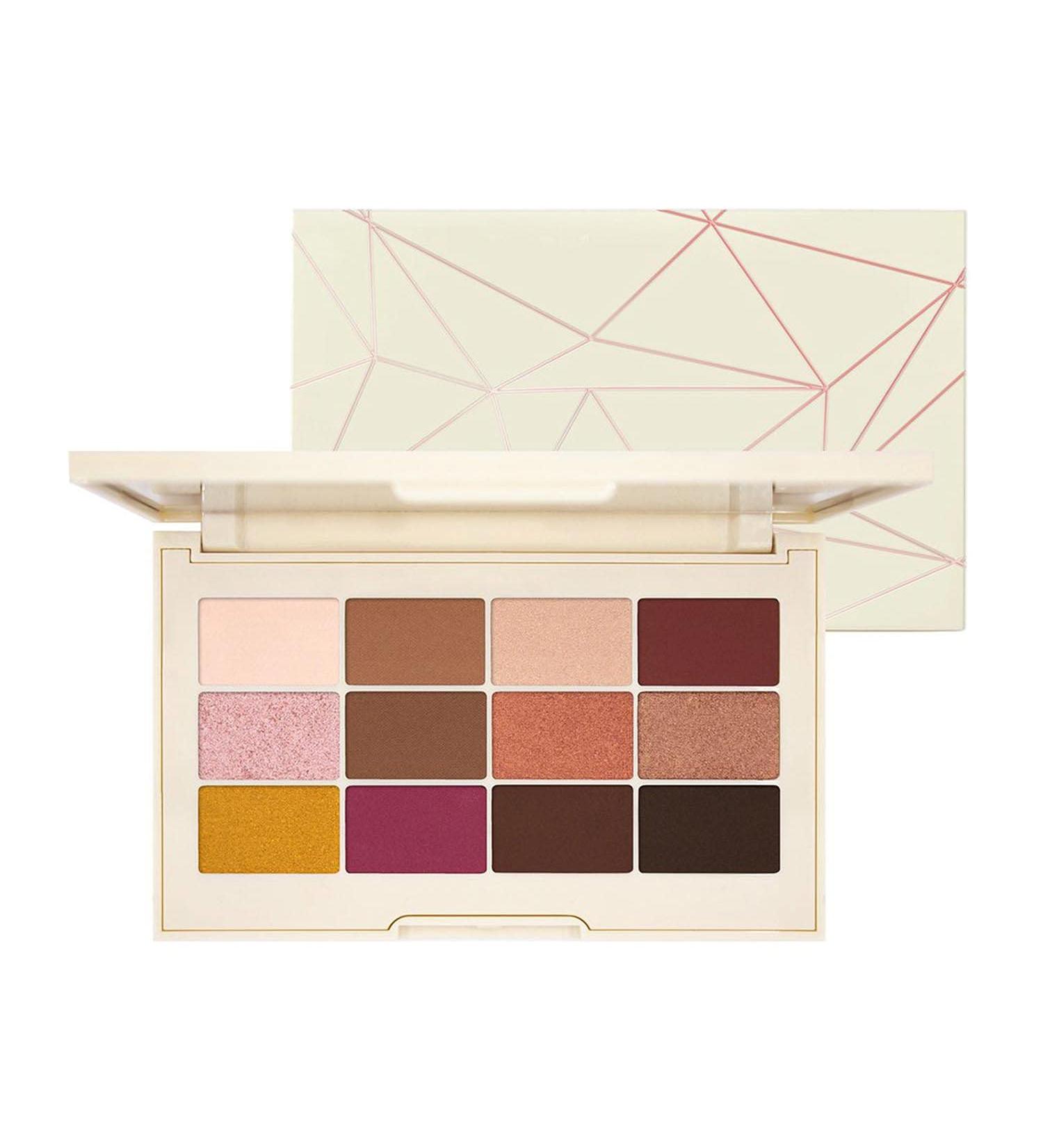 Jouer Rose Gold Palette - 7 Matte & 5 Metallic Eyeshadows - Long-Lasting, Crease-Resistant Formula - Cruelty, Gluten, Paraben & Talc Free - Buy Online on GoSupps.com