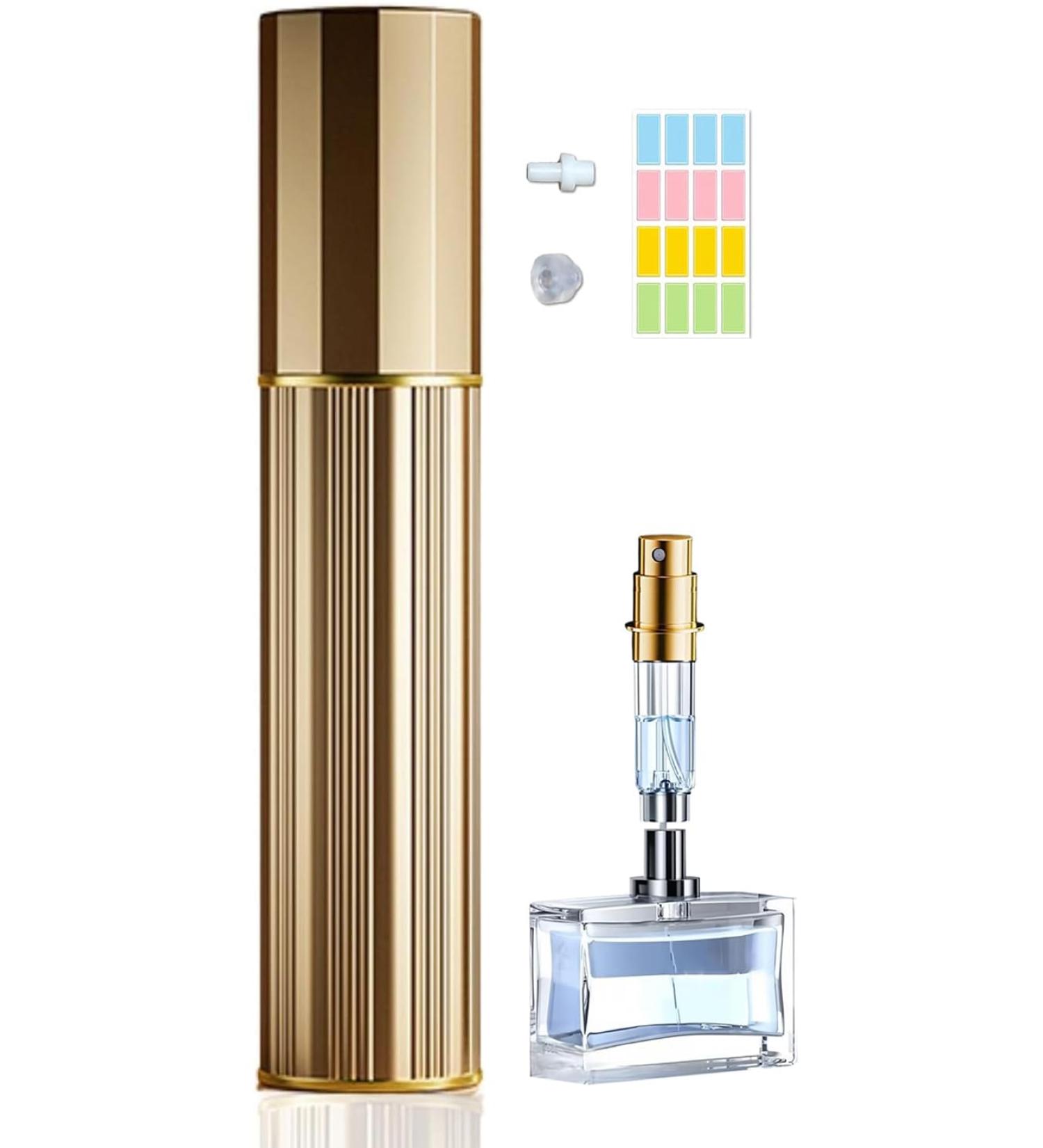 Travelofo Perfume Atomiser Perfume Travel Bottle 10ML Refillable Perfume Spray Bottle Easy to Refill Empty Atomiser Bottle for Purse Handbag Pocket and Luggage (Gold) - Buy Online on GoSupps.com
