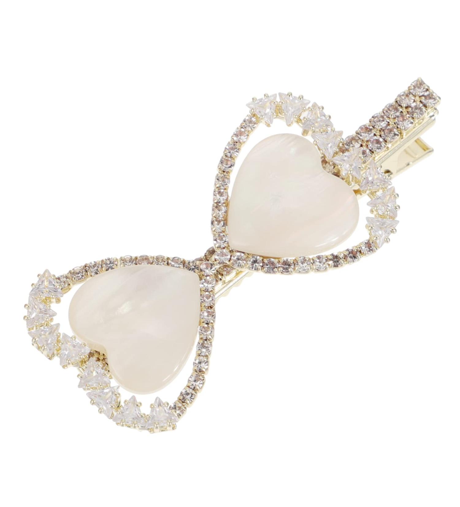 minkissy Hairpin Bling Hair Clip Minimalist Hair Clips Sparkling Hair Clip Glitter Heart Barrette Geometric Hair Pin Bowknot Hair Barrette Fashion White Rhinestones Miss Trinkets - Buy Online on GoSupps.com