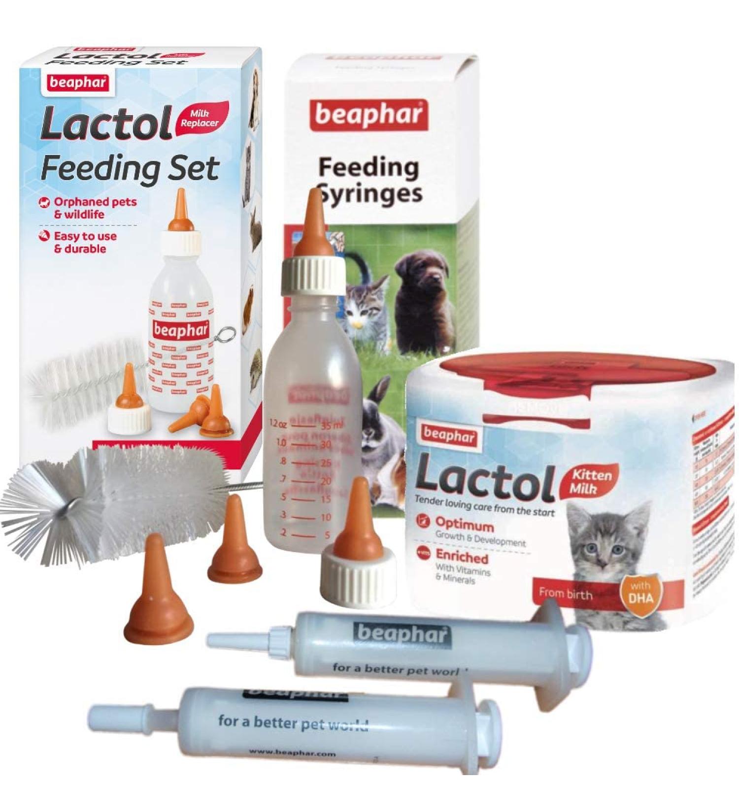 Lactol 250g Kitten Kitty Milk Bottle 2pk Feeding Syringes Whelping Kit - Buy Online on GoSupps.com
