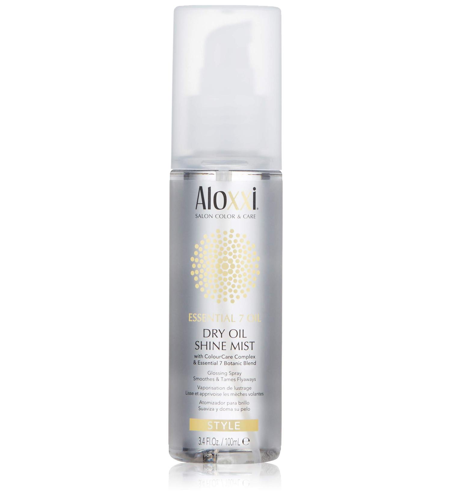 Aloxxi Essential 7 Dry Oil Shine Mist 3.4 oz - Lightweight Hair Mist for Instant Shine - Buy Online on GoSupps.com