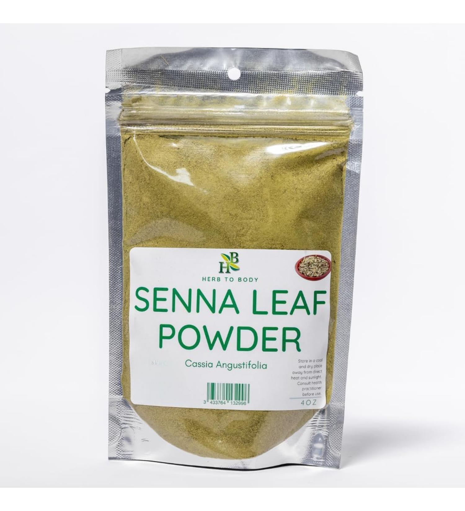 Herb To Body Senna Leaf Powder | Cassia Angustifolia | Wildcrafted | 4oz