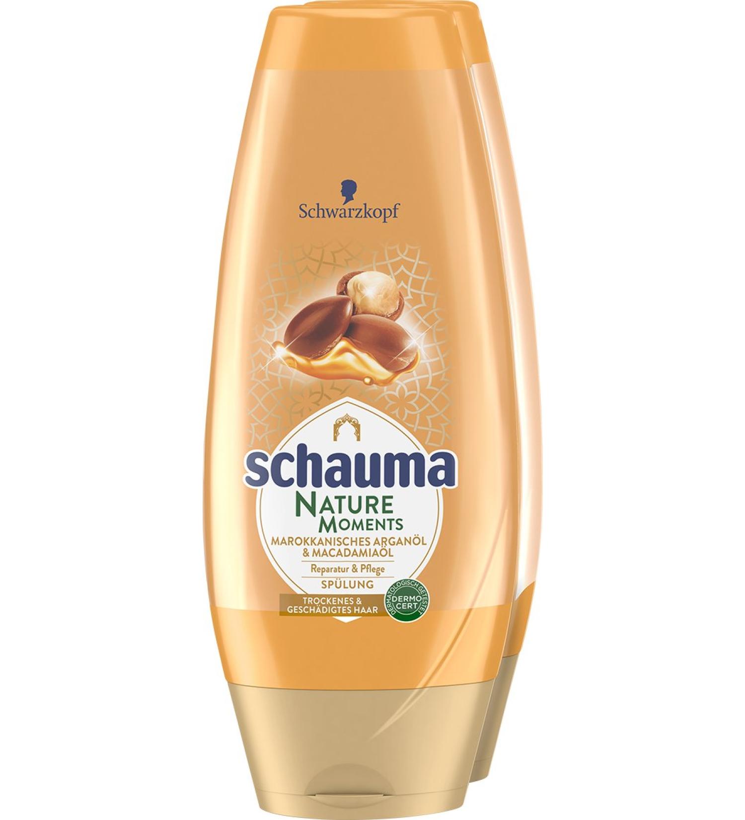 Schauma Schwarzkopf Schauma Moroccan Argan Oil and Macadamia Oil Conditioner 2 x 250 ml