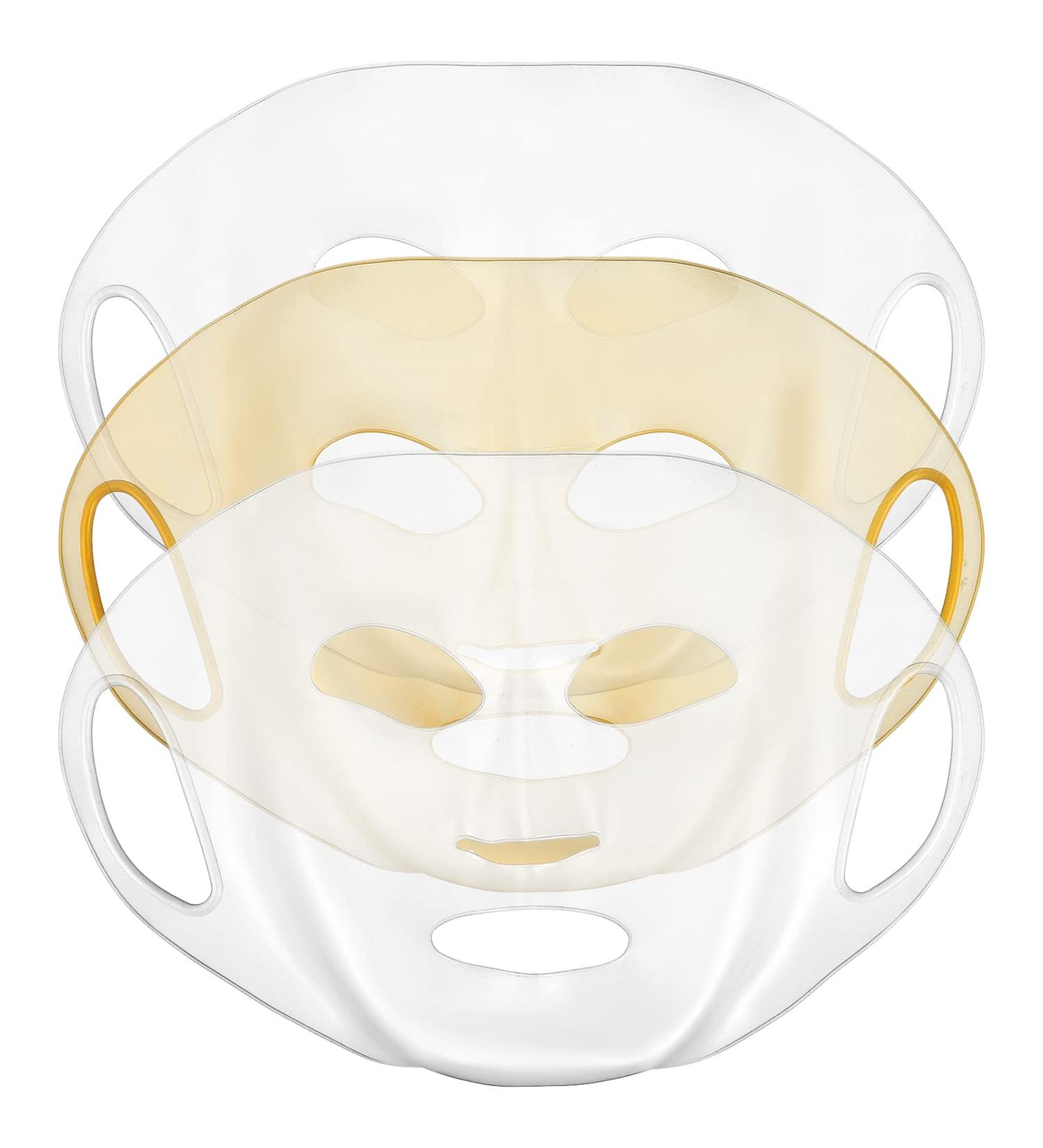 Beaupretty Reusable Silicone Face Mask 3-Piece Moisturising Face Mask Cover Reusable Anti-Wrinkle Silicone Face Mask Holder for Leaf Masks - Buy Online on GoSupps.com
