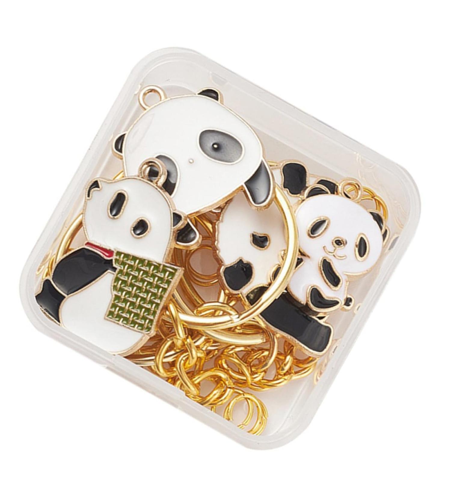 2 Boxes Panda Bamboo Pendant Keychain for Keys Animal Pendant Keychain Key Chain Making Supplies Bag 0.2X2.4X2.7CMx3pcs As Shownx3pcs - Buy Online on GoSupps.com