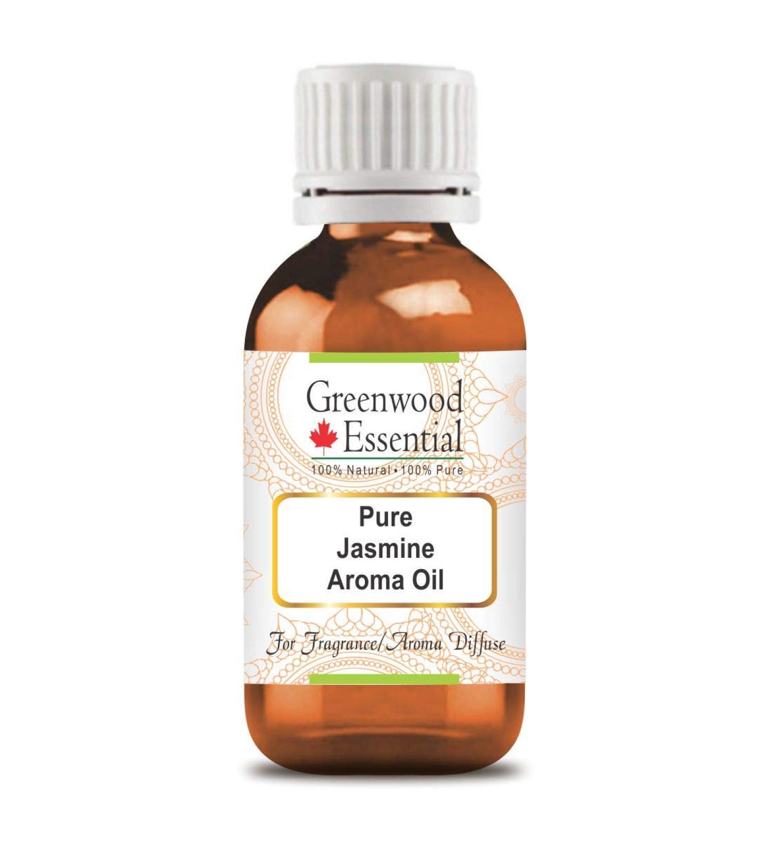 Greenwood Essential Natural Pure Jasmine Aroma Oil - 100% Therapeutic Quality 30ml for Aroma Diffuser - Buy Online on GoSupps.com