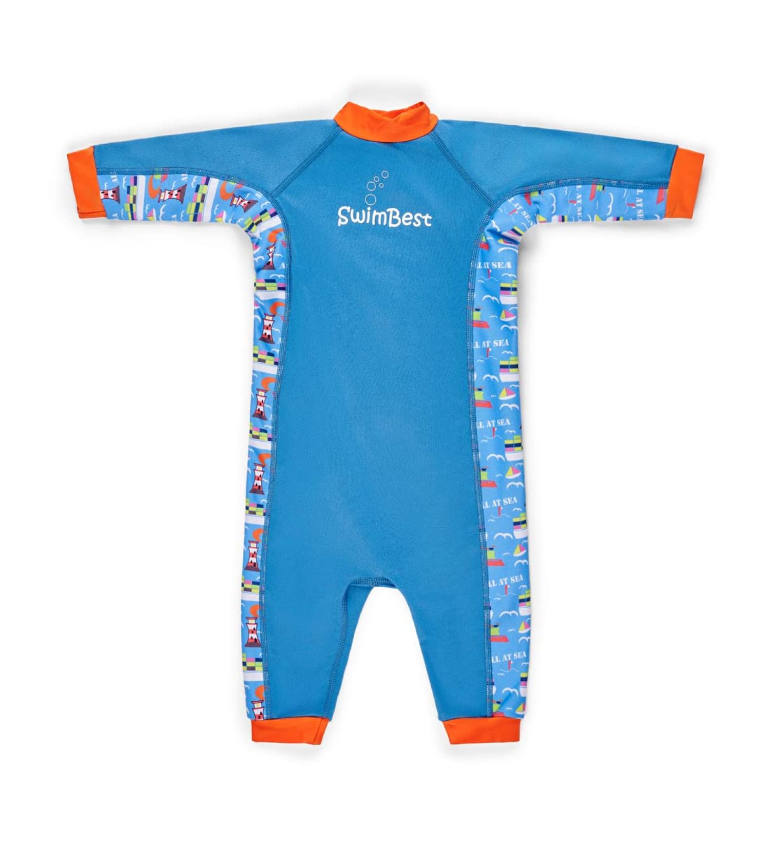 Swimbest Warmsuit 0-3 Months - Fleece Lined Baby Swimming Costume with 50+ UV Protection - All at Sea - Buy Online on GoSupps.com