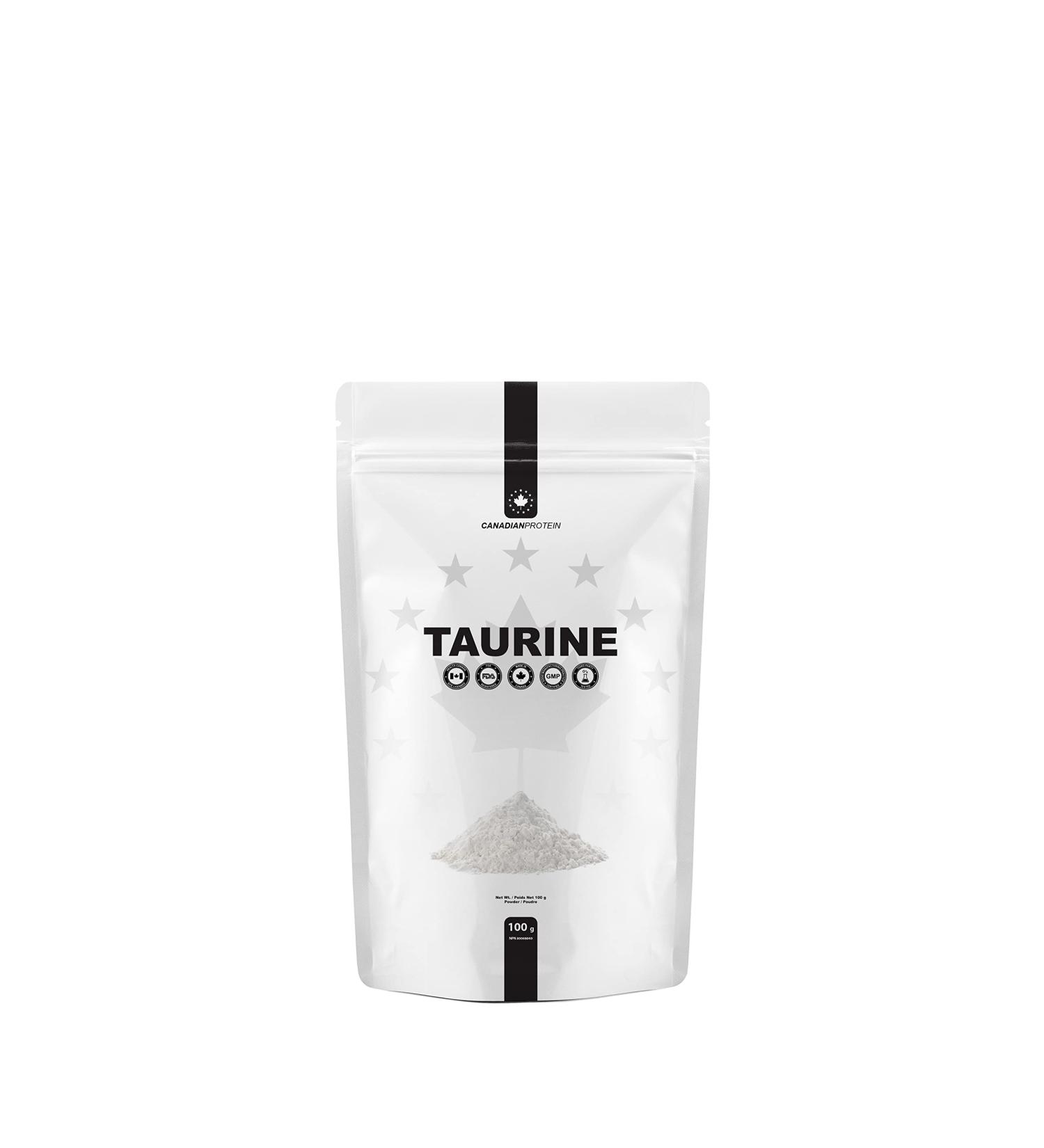 Canadian Protein Taurine Powder | 454g of 300 Servings of Amino Acid Supplement for Cardiovascular Support Improved Athletic Performance & Increased Muscle Mass - Buy Online on GoSupps.com