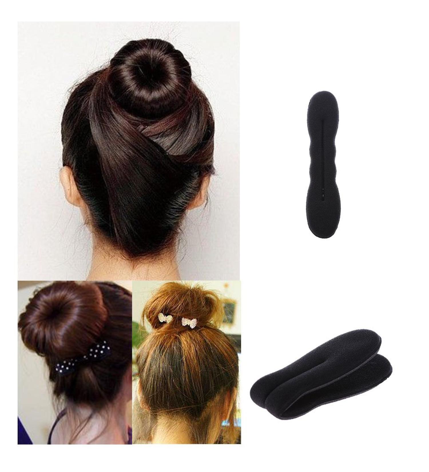 Sponge Bun Hair Donut Twister Maker + 10 Rubber Bands & Hairpins | Boolavard TM - International Shipping Available - Buy Online on GoSupps.com