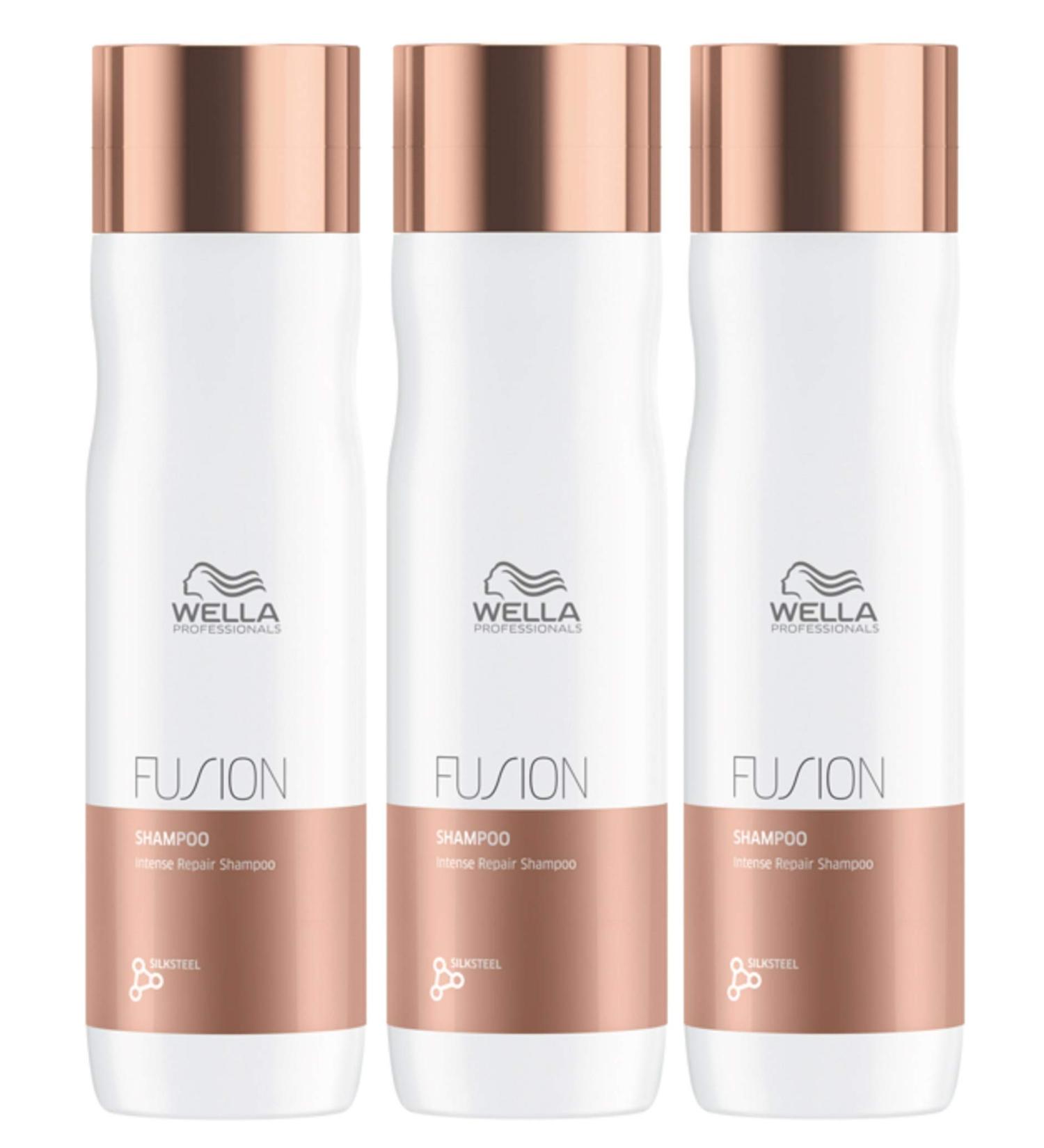 Wella Professional Fusion Intense Repair Shampoo 3 Pack - 250ml