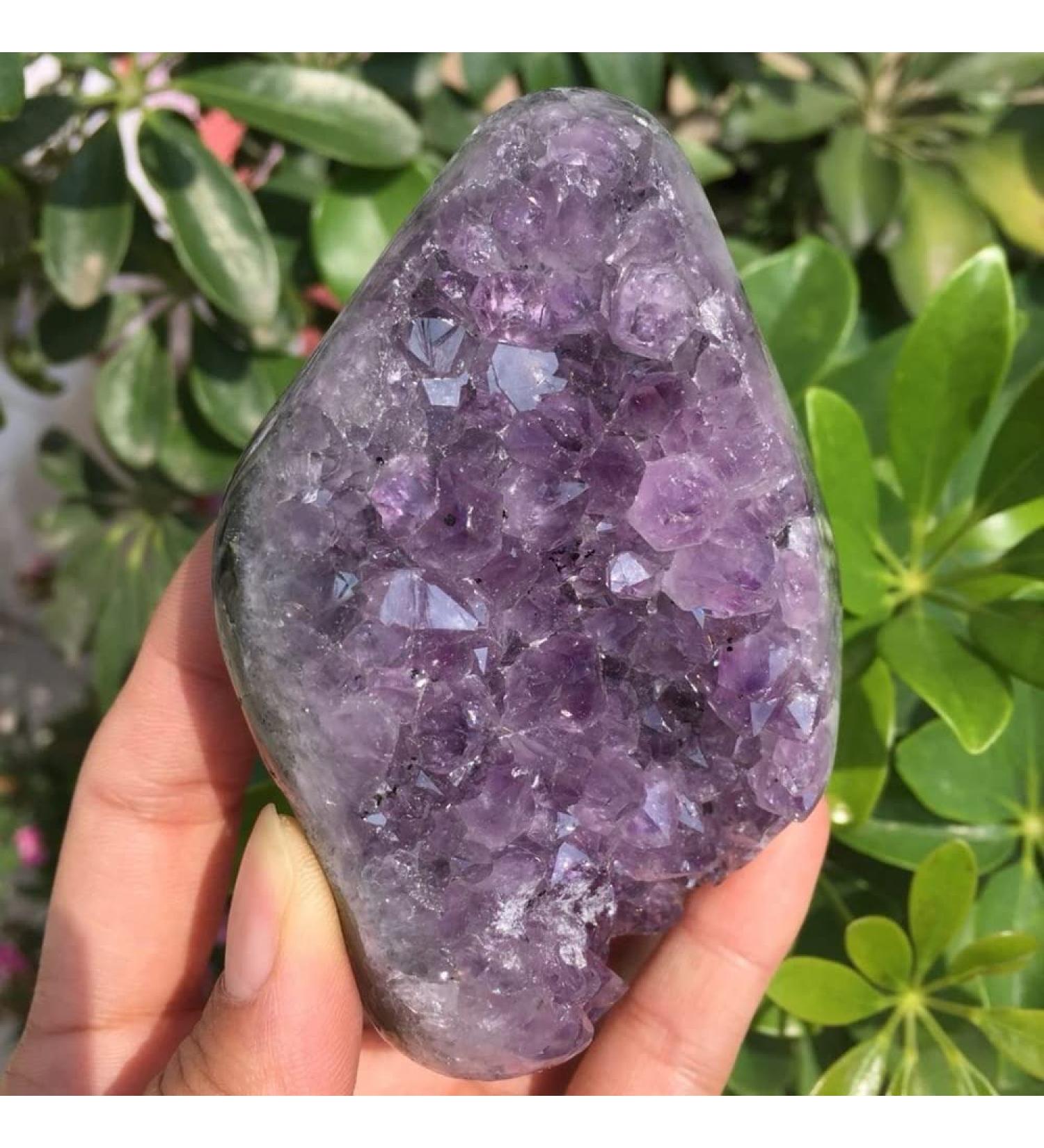raw Natural Amethyst Quartz Crystal Gemstone Reiki Crystal Cluster Specimen Home Decoration Brazil Natural Stones and Minerals - Buy Online on GoSupps.com