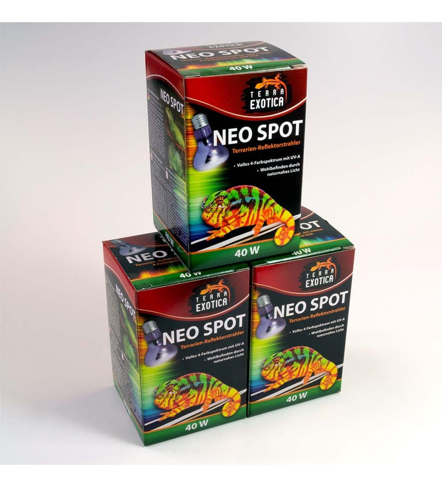 Terra Exotica Neo Spot - UV Terrarium Reflector & Heat Source | 25W 40W 60W 75W 100W 150W Options for Optimal Plant & Animal Care - Buy Online on GoSupps.com