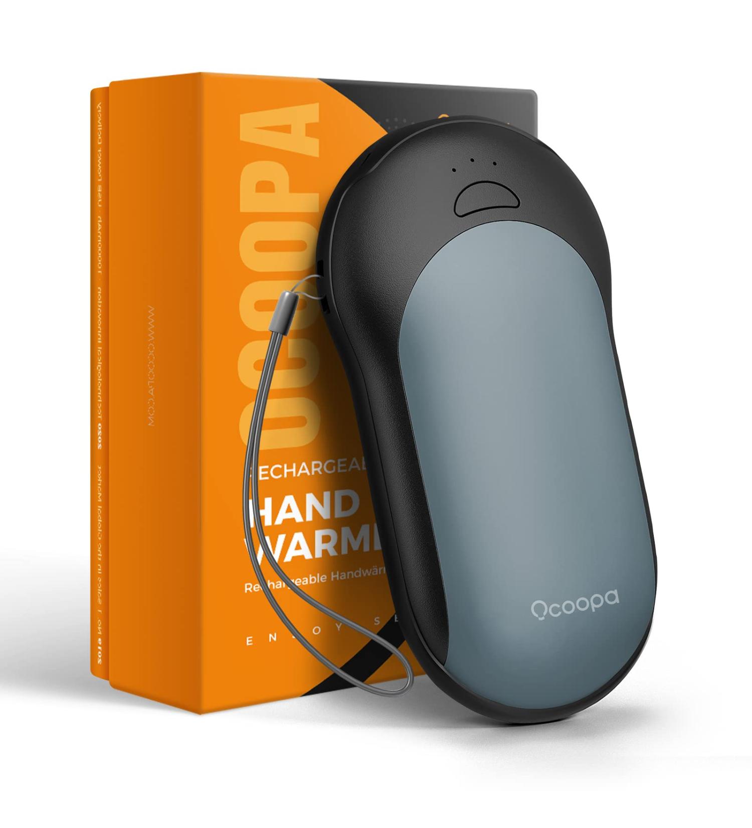 OCOOPA Fast-Charging Hand Warmers, 10000mAh Handwarmer with PD & QC 3.0 Rechargeable Hand Warmer Supercar Design Heating time 15 Hrs Perfect for Outdoor Activities Brilliant Winter Gift Sky Gray - Buy Online on GoSupps.com