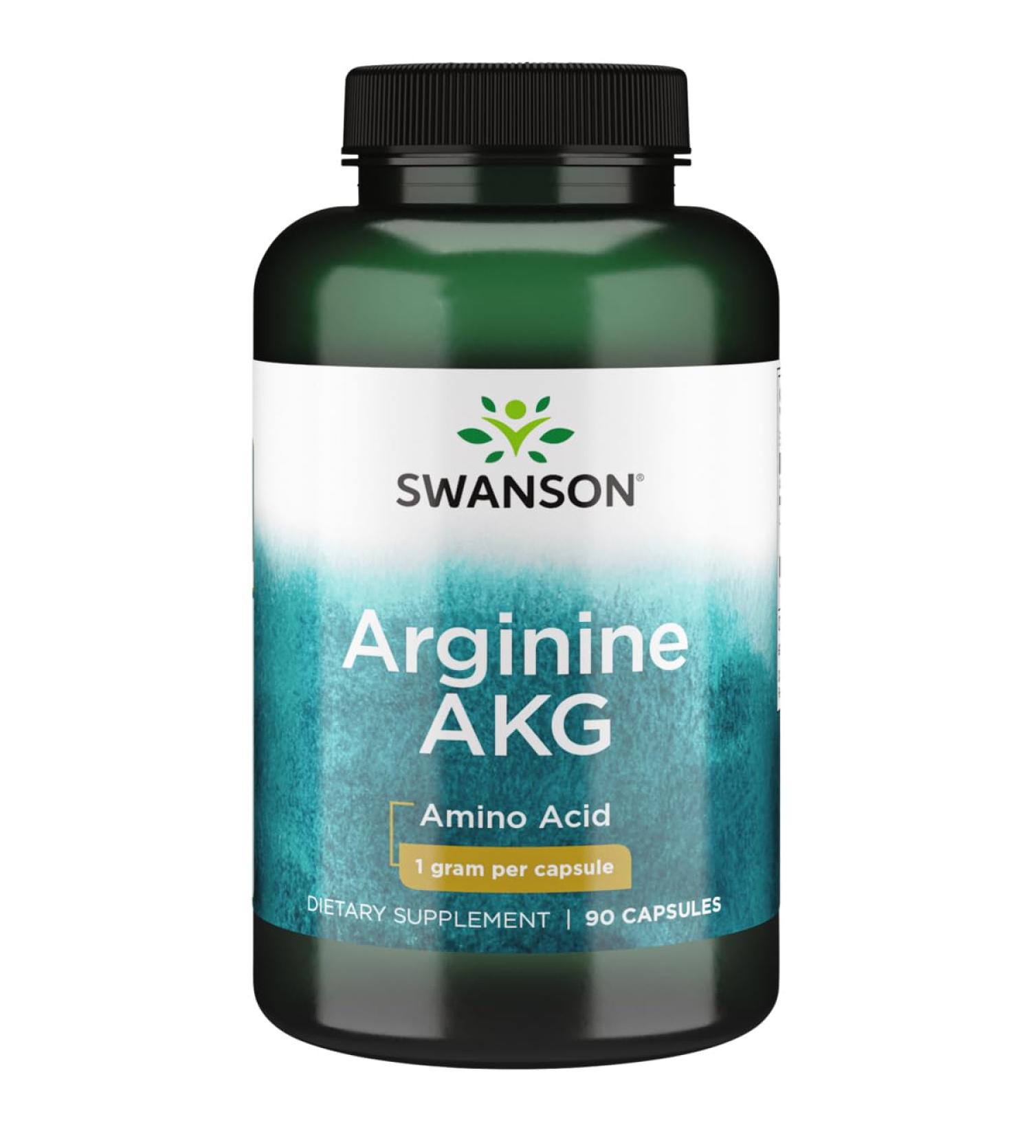 Swanson Amino Acid Maximum Strength Arginine Akg Nitric Oxide Enhancer 1000 Milligrams 90 Capsules - Buy Online on GoSupps.com