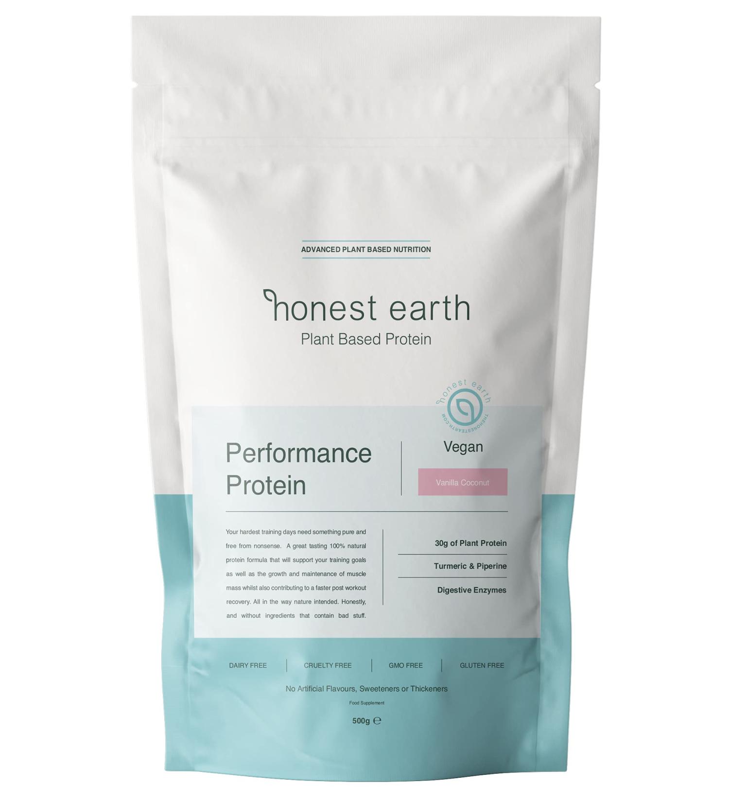 Honest Earth - Vanilla Coconut | Plant Based Vegan Protein Powder | 31g Protein | 100% Natural  Dairy Free  No Gums  No Sugar  No Artificial Flavoring  Canadian Grown Clean Pea Protein Powder Vanilla Coconut 1.1 Pound (Pac - Buy Online on GoSupps.com