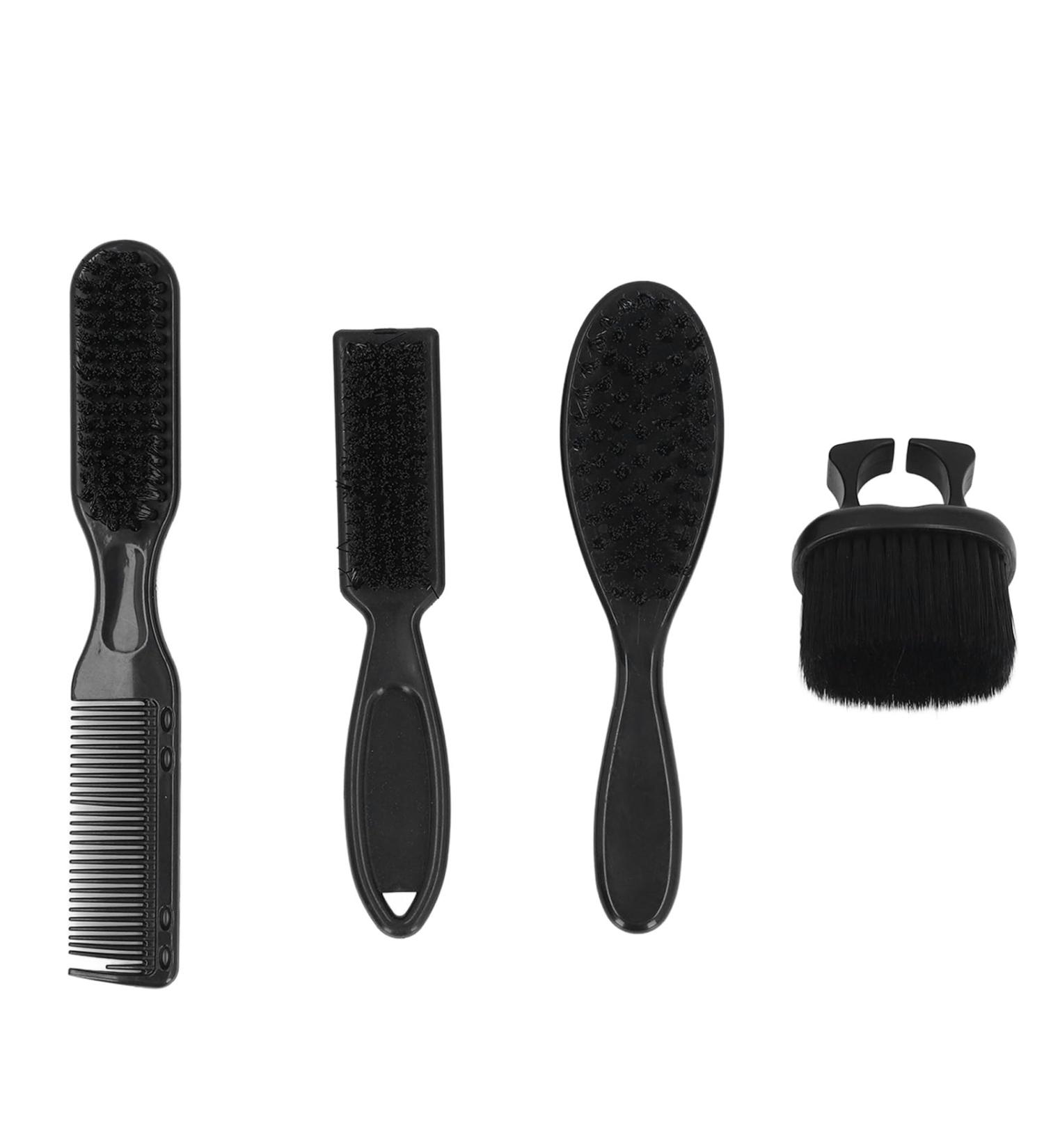 Men's Bart Brush Set - 4 Pieces Nylon Hair Dust Brush & Comb Ergonomic Design for Hair Prevention & Styling - Buy Online on GoSupps.com