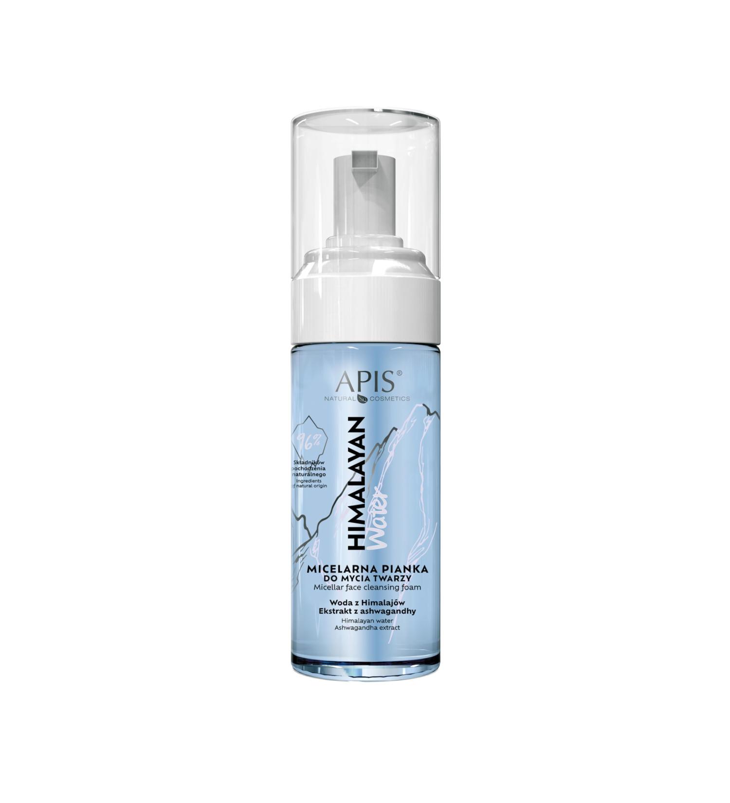 APIS - Micellar facial foam - Cleansing and make-up removal with Himalayan water and ashwagandha - Moisturizing relaxing regenerating for sensitive and stressed skin - 150 ml - Buy Online on GoSupps.com