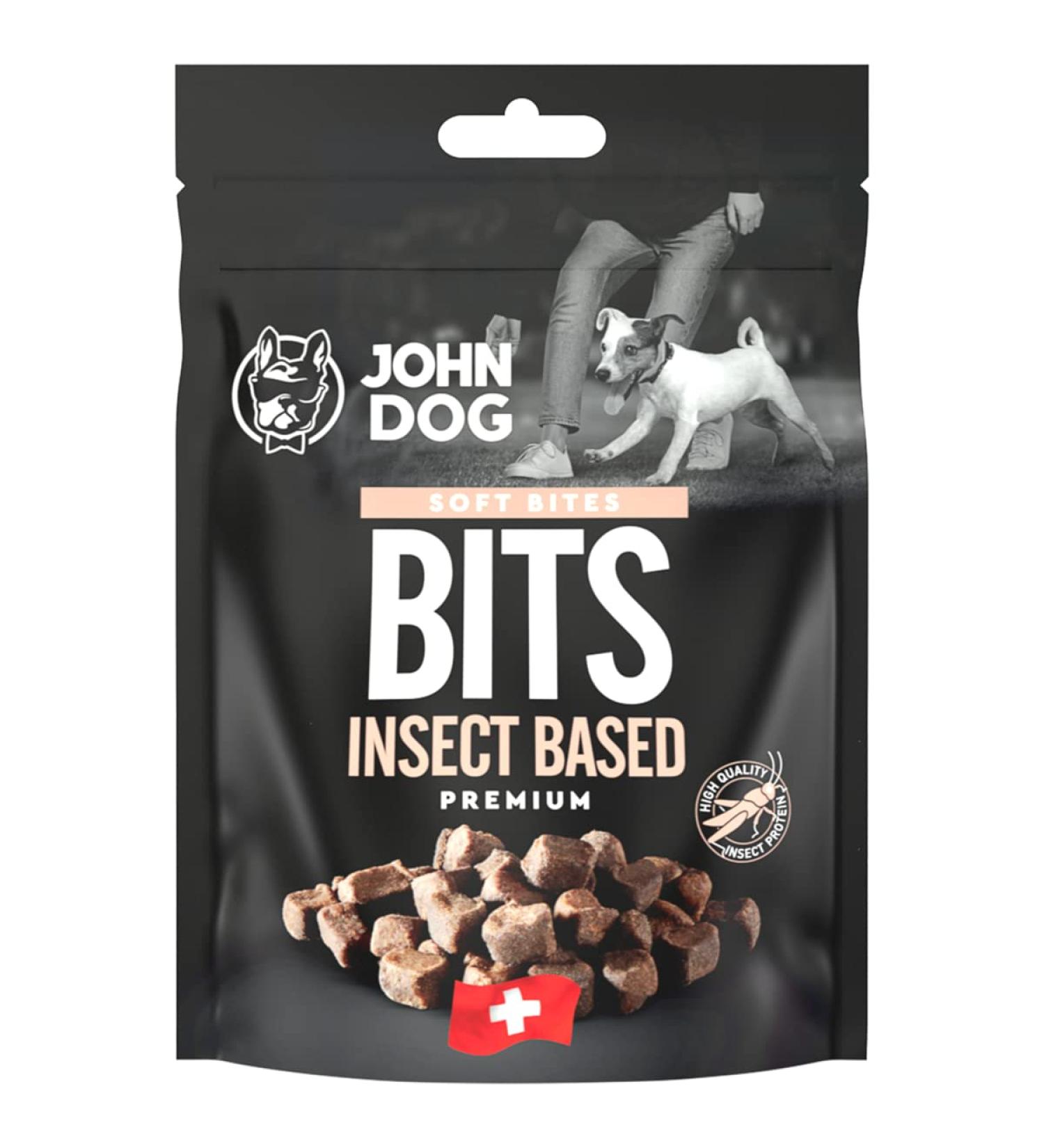 John Dog Chapsy Soft. Insect Bits Based 100g. 0% Animal Protein, High Quality Insect Protein, Hypoallergenic Product - Ideal for Dogs with Animal Protein Allergy,