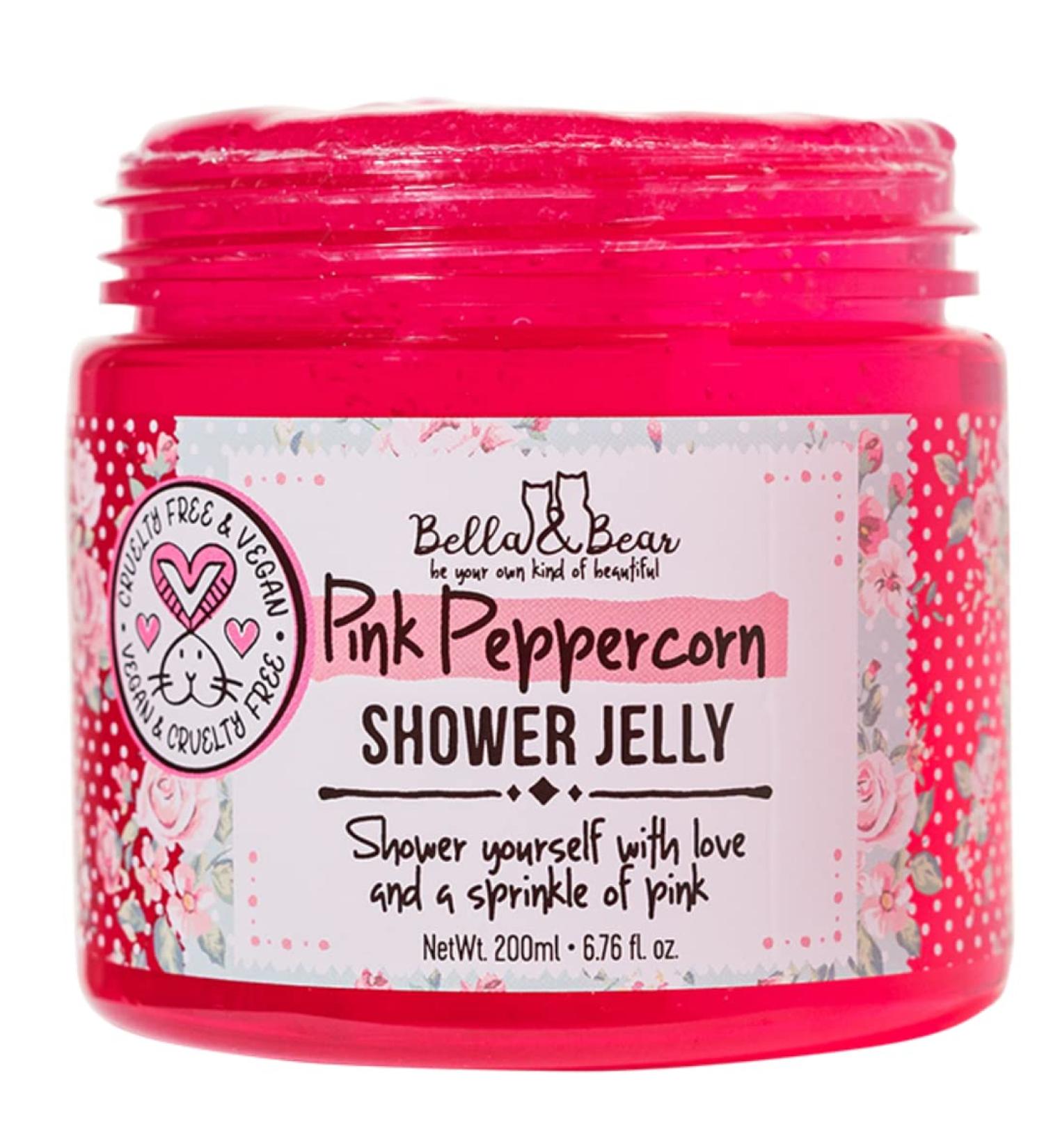 Bella & Bear Pink Peppercorn Shower Jelly - Travel Friendly 6.7oz - Great Gifts for Girls - Buy Online on GoSupps.com