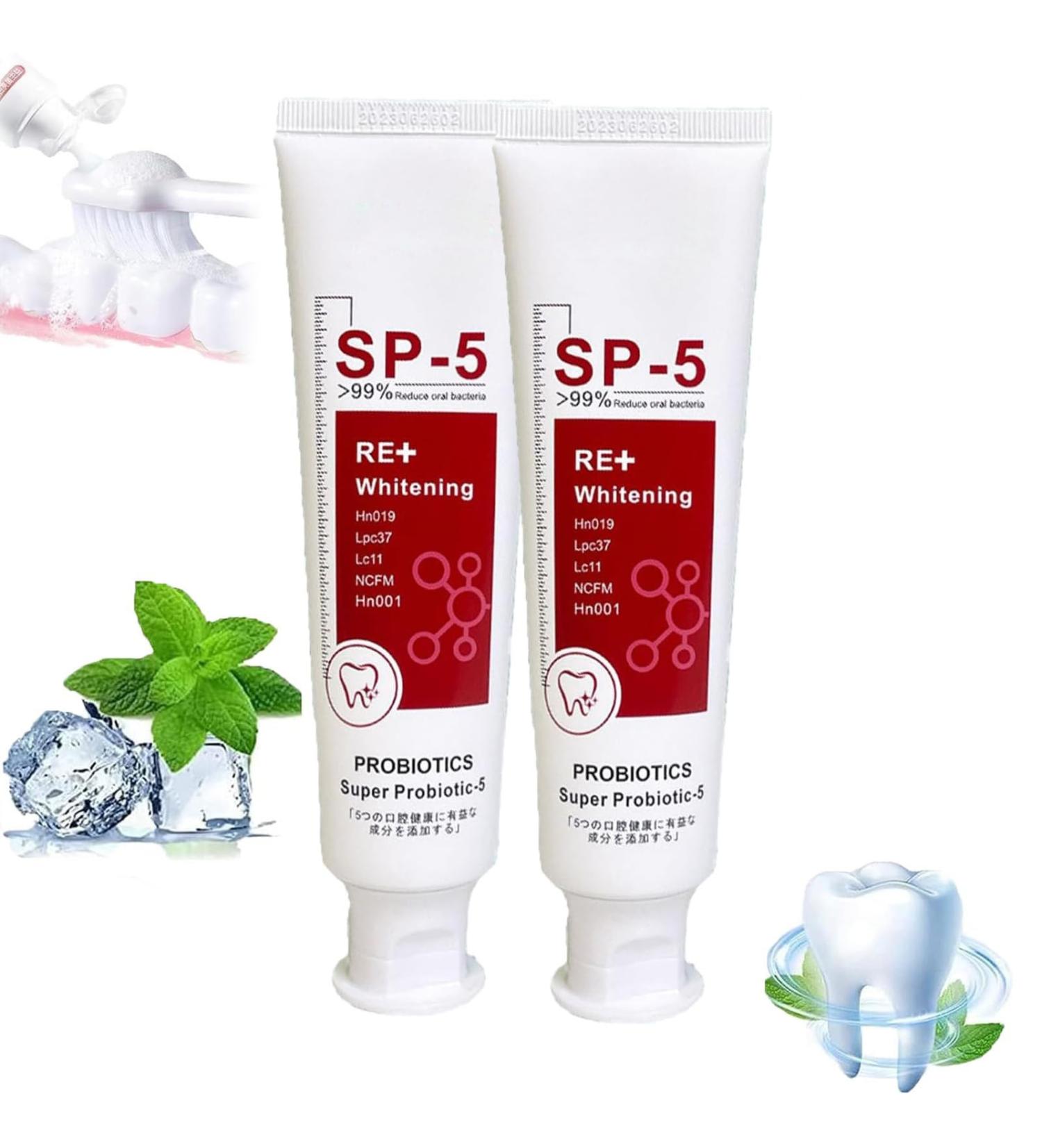 SP-5 Toothpaste WE2C Teeth SP-5 Whitening Toothpaste SP-5 Whitening Toothpaste Fresh Breath Toothpaste Promotes Healthy Teeth and Gums (Red+Red) - Buy Online on GoSupps.com