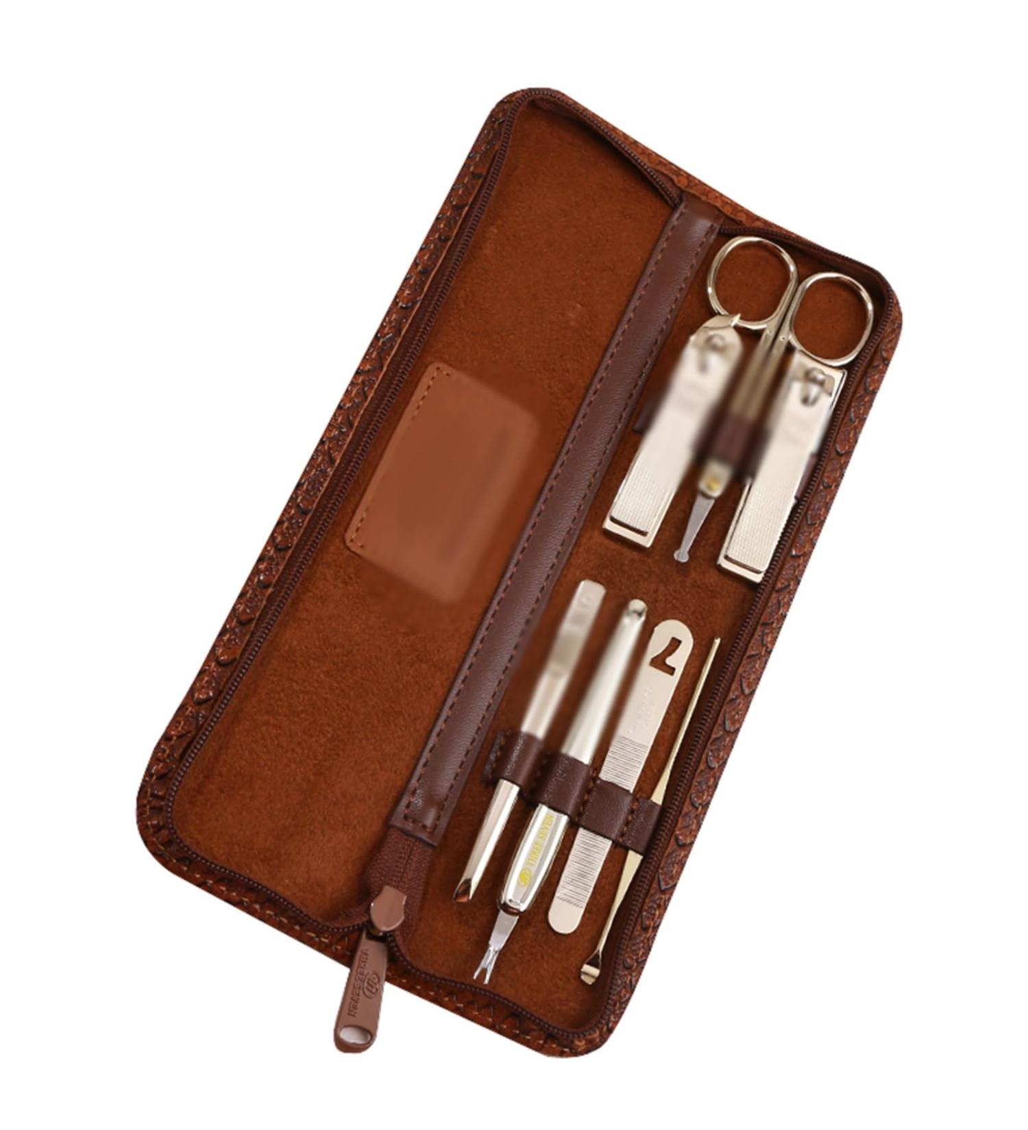 Nail Scissors Manicure Set Nail Clippers for Fingernail and Toenail Professional Nail Cutter with Tweezers Nail File for Everyday use Toenail Clippers (Color : Brown) - Buy Online on GoSupps.com
