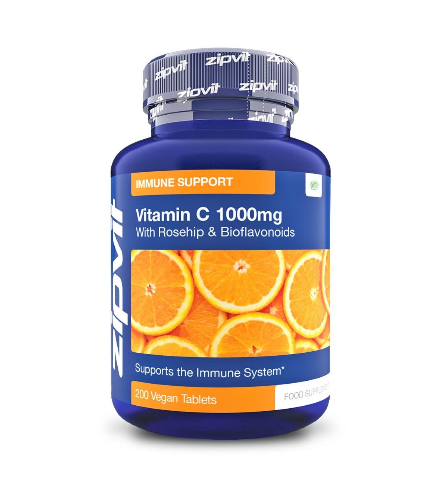 Vitamin C 1000mg with Bioflavonoids | Immune Support & Energy Boost | 200 Vegan Tablets - Buy Online on GoSupps.com