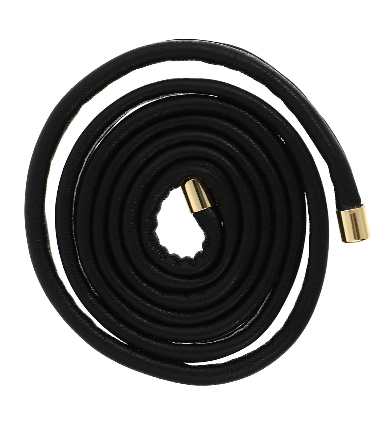 Lurrose Girls PU Leather Adjustable Hair Tie Ponytail Holder - Black | Stylish & Durable | International Shipping Available - Buy Online on GoSupps.com