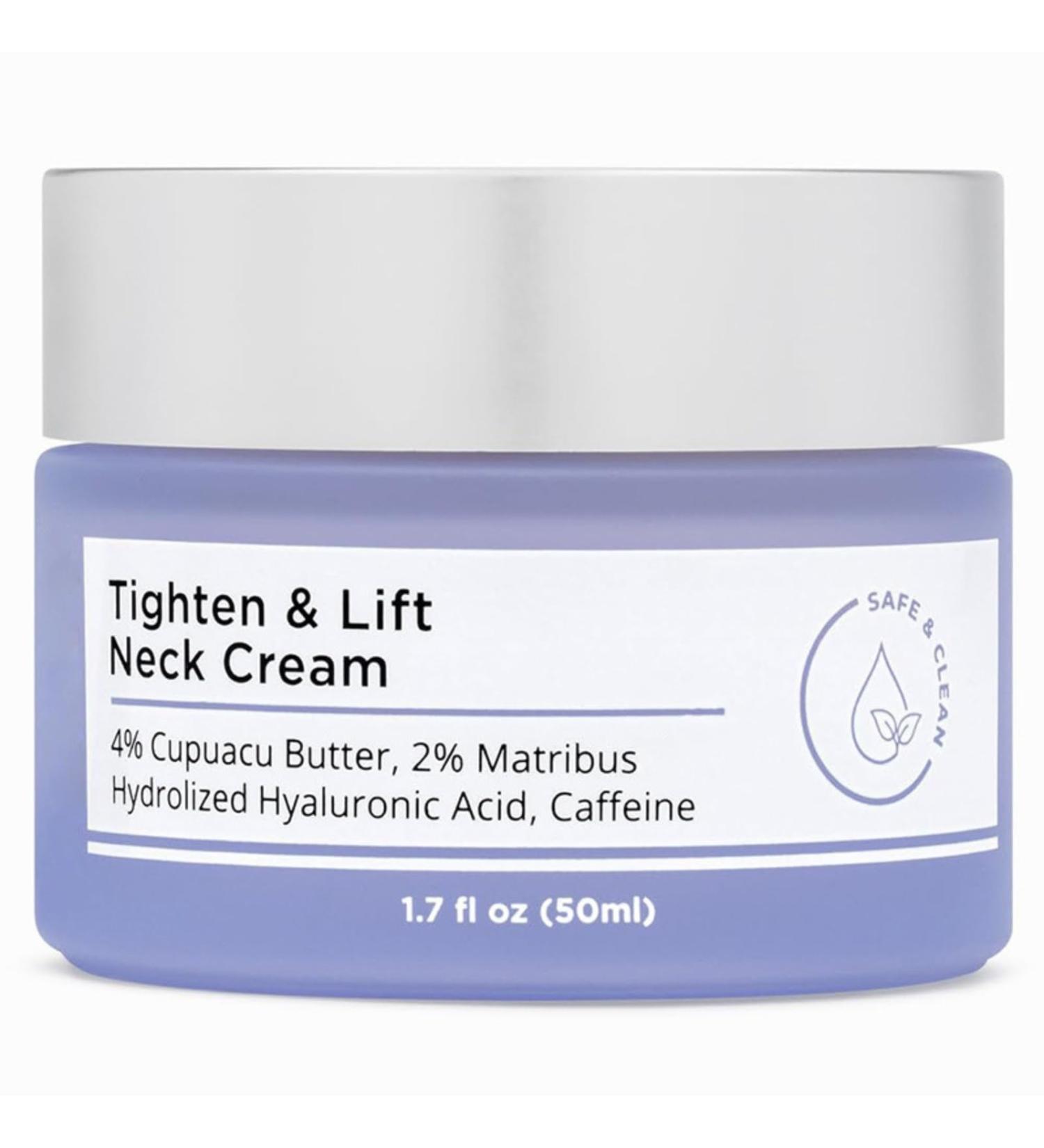Tighten and Lift Neck Cream Firming and Tightening Neck Cream with Caffeine 4% Cupuacu Butter Hyaluronic Acid 50ml Neck Firming Cream for Tighten & Lift - Buy Online on GoSupps.com