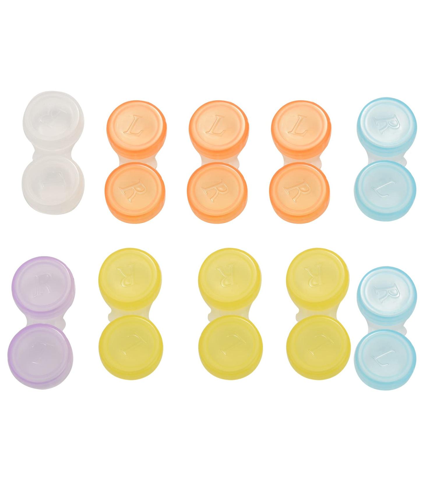 Karriter 10 x Color Coded Contact Lens Case - L & R Storage Containers (Multi-Colored) | International Shipping - Buy Online on GoSupps.com