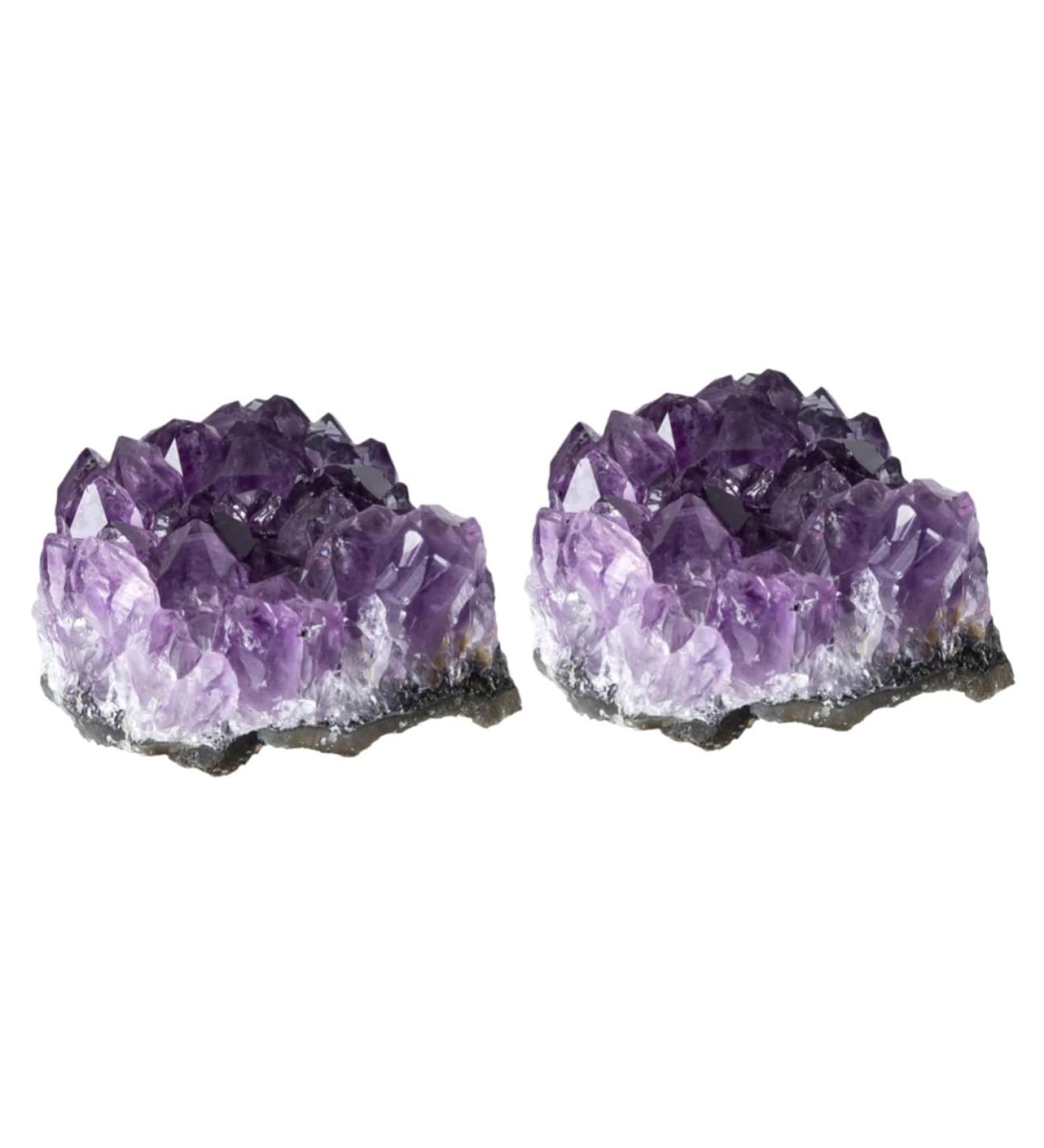 MAGICLULU 2pcs Natural Crystal Cluster Desktop Decor Natural Geode Cave Bare Stone Natural Minerals Uruguay - Buy Online on GoSupps.com