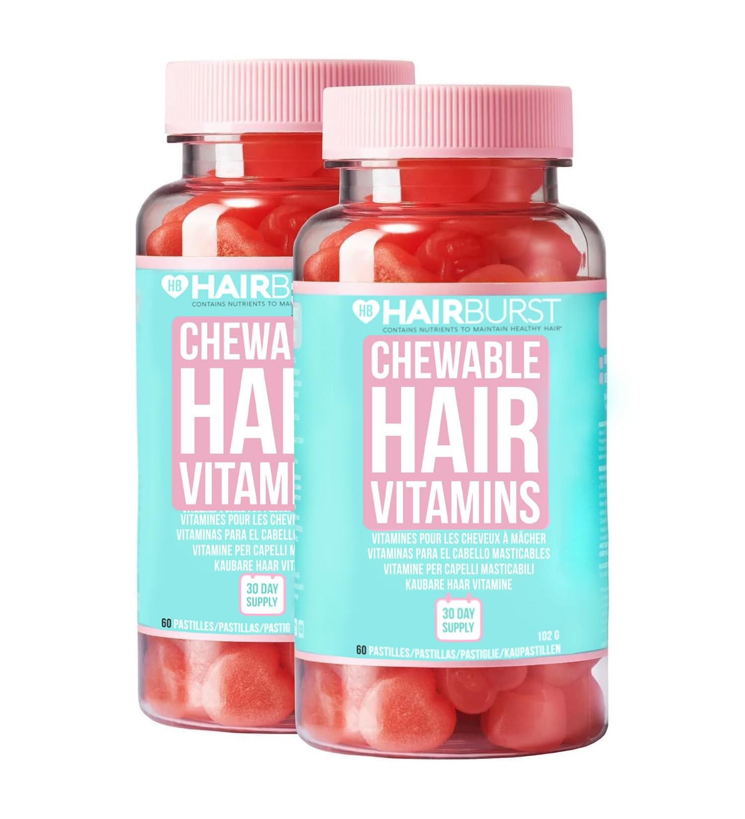 HAIR BURST Gummies Vitamin s de la Biotine pour des Cheveux plus Longs et plus pais Ajout de Zinc de Vitamine C et de S l nium - 2 pcs Bundle 60 unit (Lot de 2) - Buy Online on GoSupps.com