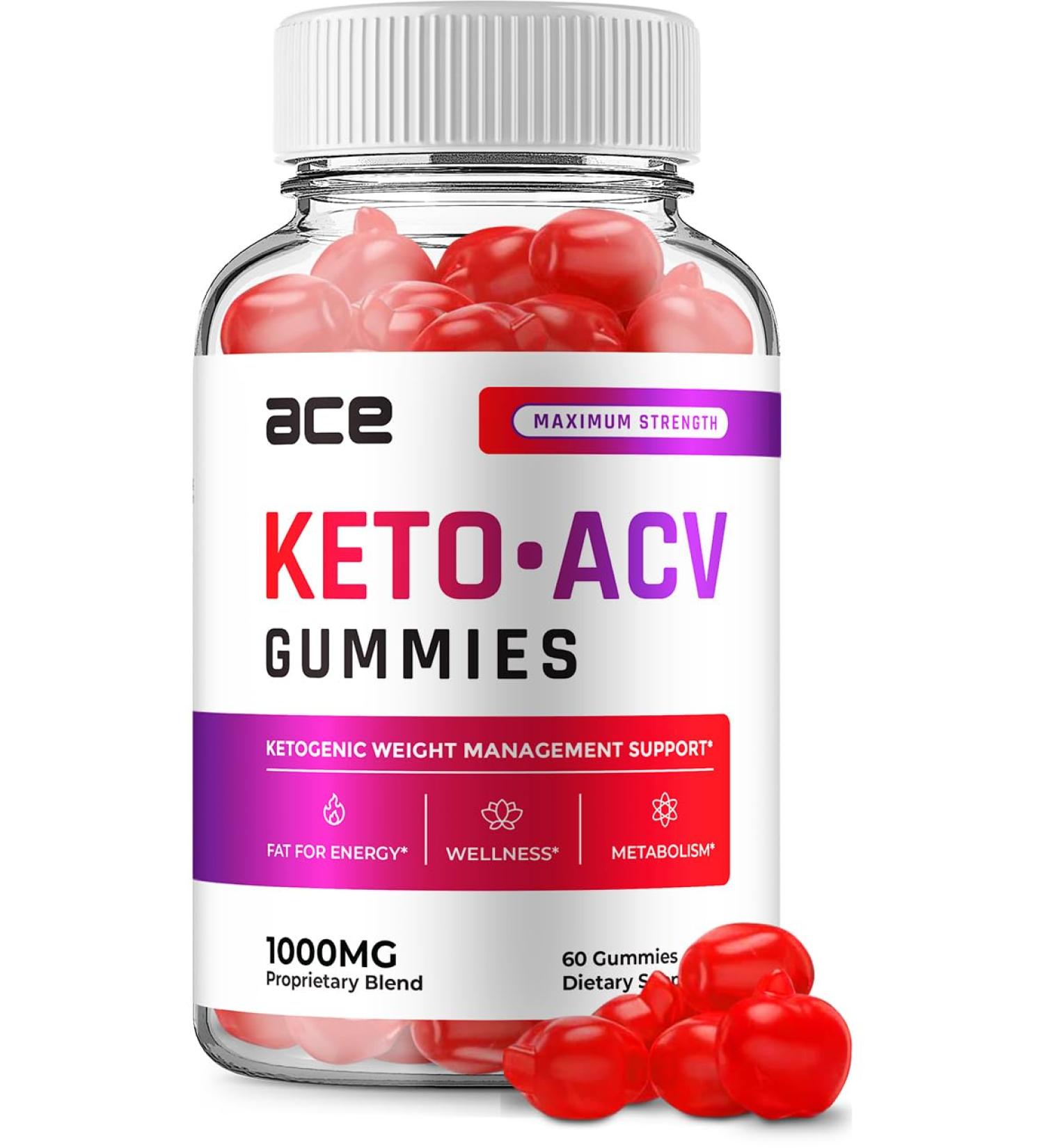 ACE Keto ACV Gummies - Advanced Formula with B12, Beet Root Juice for Men & Women | 60 Gummies - Buy Online on GoSupps.com