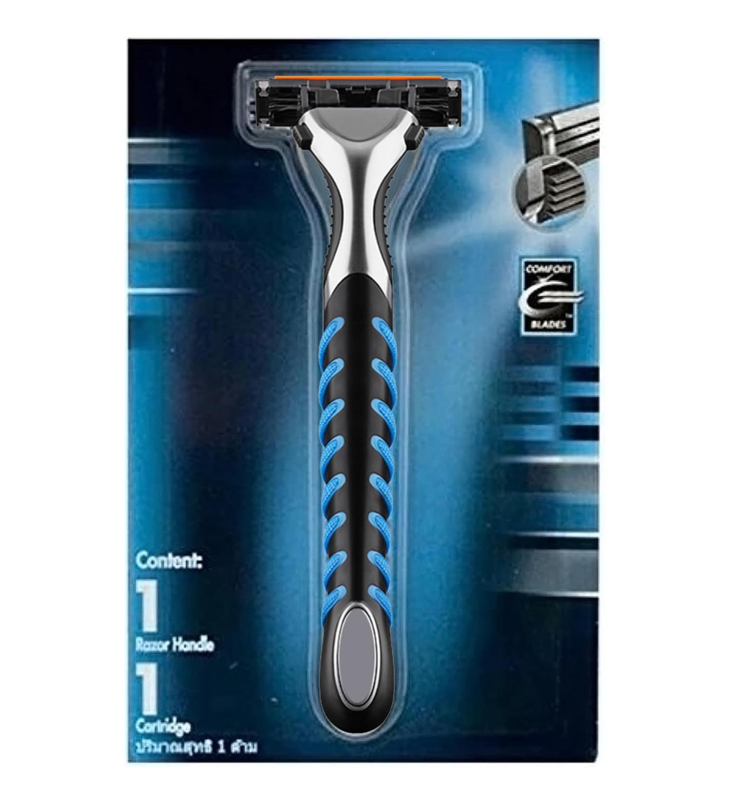 Sensor Razor Handle Compatible for Sensor 3 and Sensor Excel Blade with 1 Razor Handle + 1 Cartridge Comfort Blades in 1 Set - Buy Online on GoSupps.com