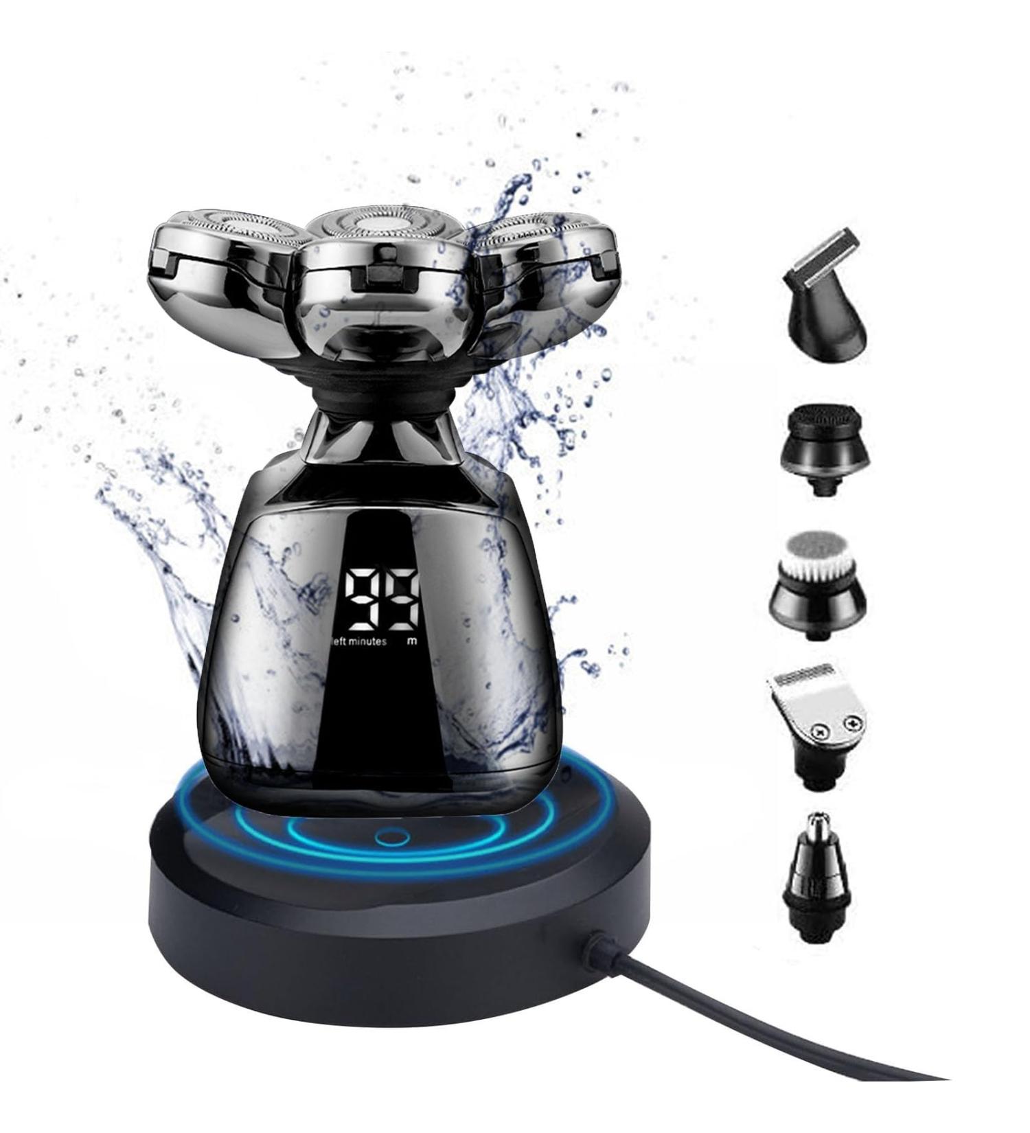 Men's Electric Bald Razor Ruspela 7D Head Shavers for Bald Men 6-in-1 Cordless Multifunctional Rechargeable Rotating Shaver Heads IPX6 Waterproof for Base Beard Clippers Nose Trimmer Grooming Set - Buy Online on GoSupps.com