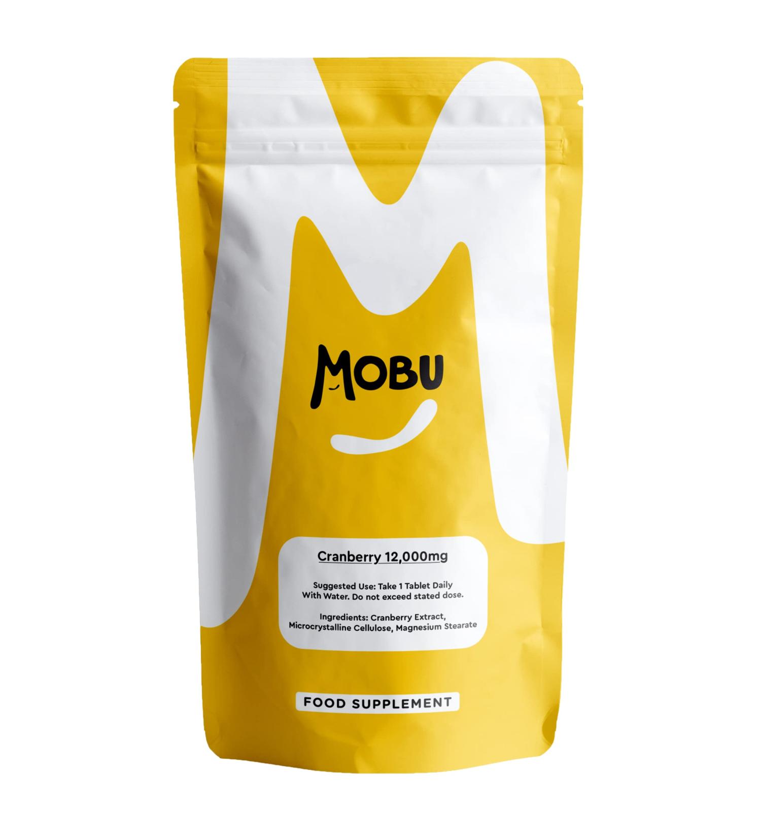 Cranberry 12,000mg Tablets - High Strength UTI Support for Healthy Bladder & Urinary Function - Vegan UK Made - GMP Approved | MOBU - Buy Online on GoSupps.com