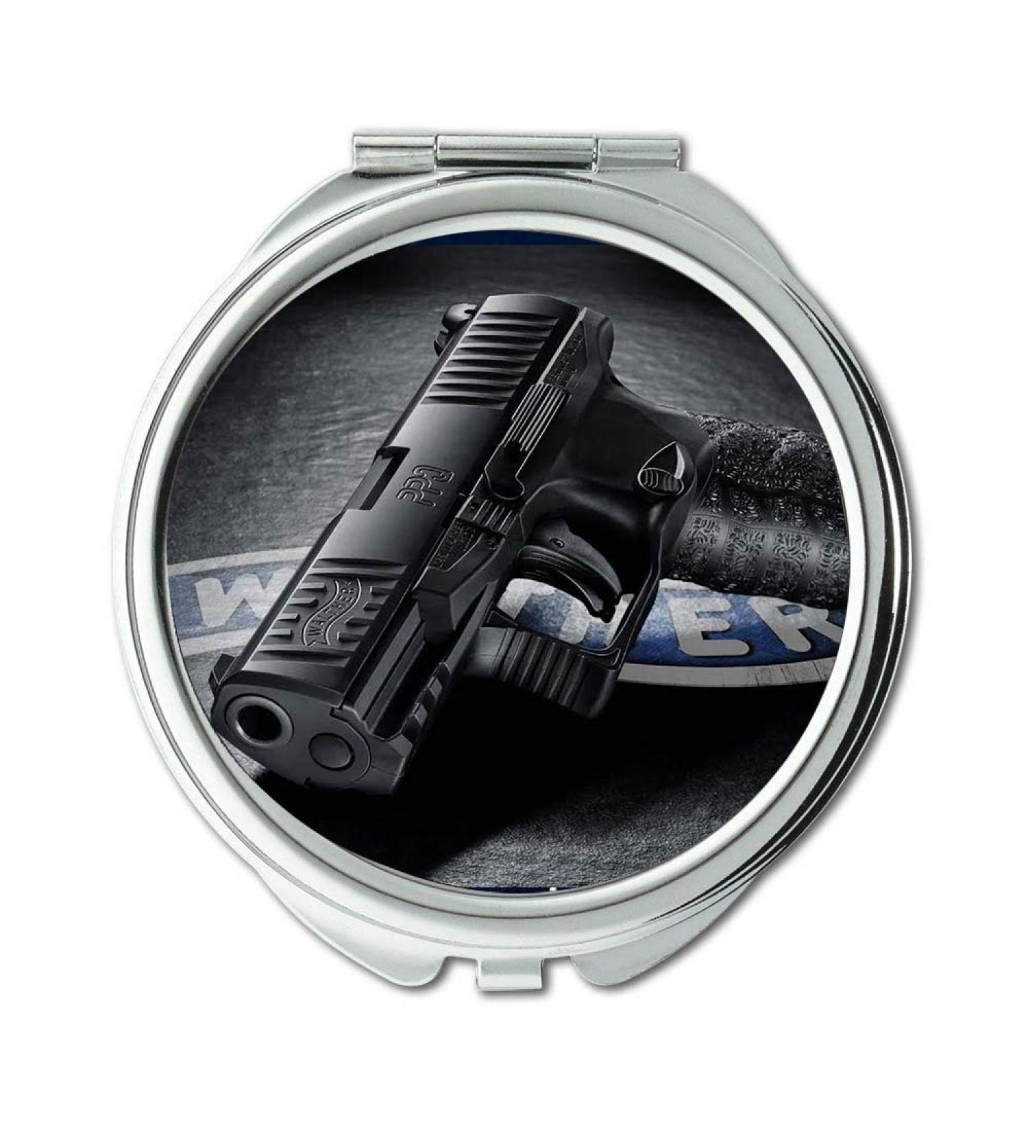 YENDOSTEEN Mirror Compact Mirror gun rack for truck Round Mirror cool gun background pocket mirror portable mirror - Buy Online on GoSupps.com