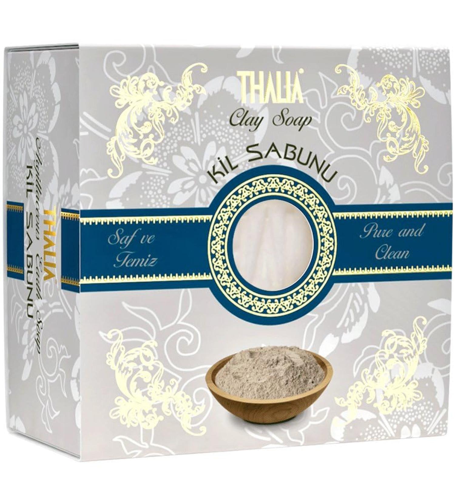 Bulgurlu | Thalia Pore Tightening Clay Extract Natural Solid Soap 250g 250 Grams