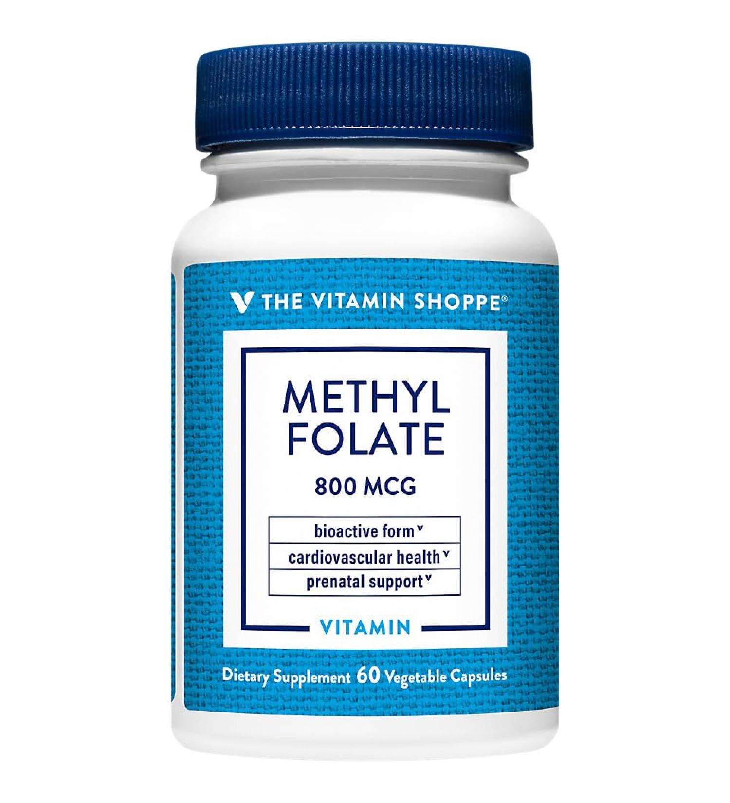 The Vitamin Shoppe Methylfolate for Women's Health Prenatal Support (60 Vegetable Capsules) - Buy Online on GoSupps.com