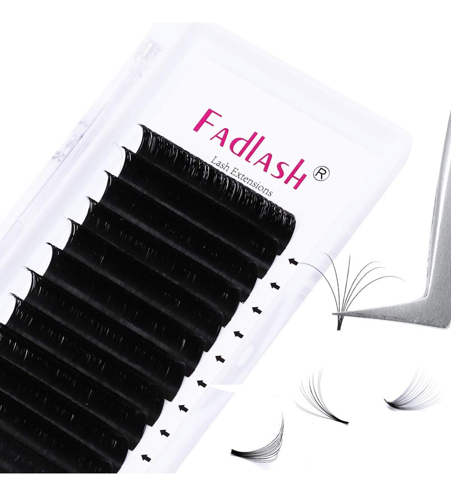 Lash Extension Supplies - 0.07 D Curl 13mm Easy Fan Volume Eyelash Extensions | Self Fanning 4D-10D Rapid Blooming Lashes - Buy Online on GoSupps.com