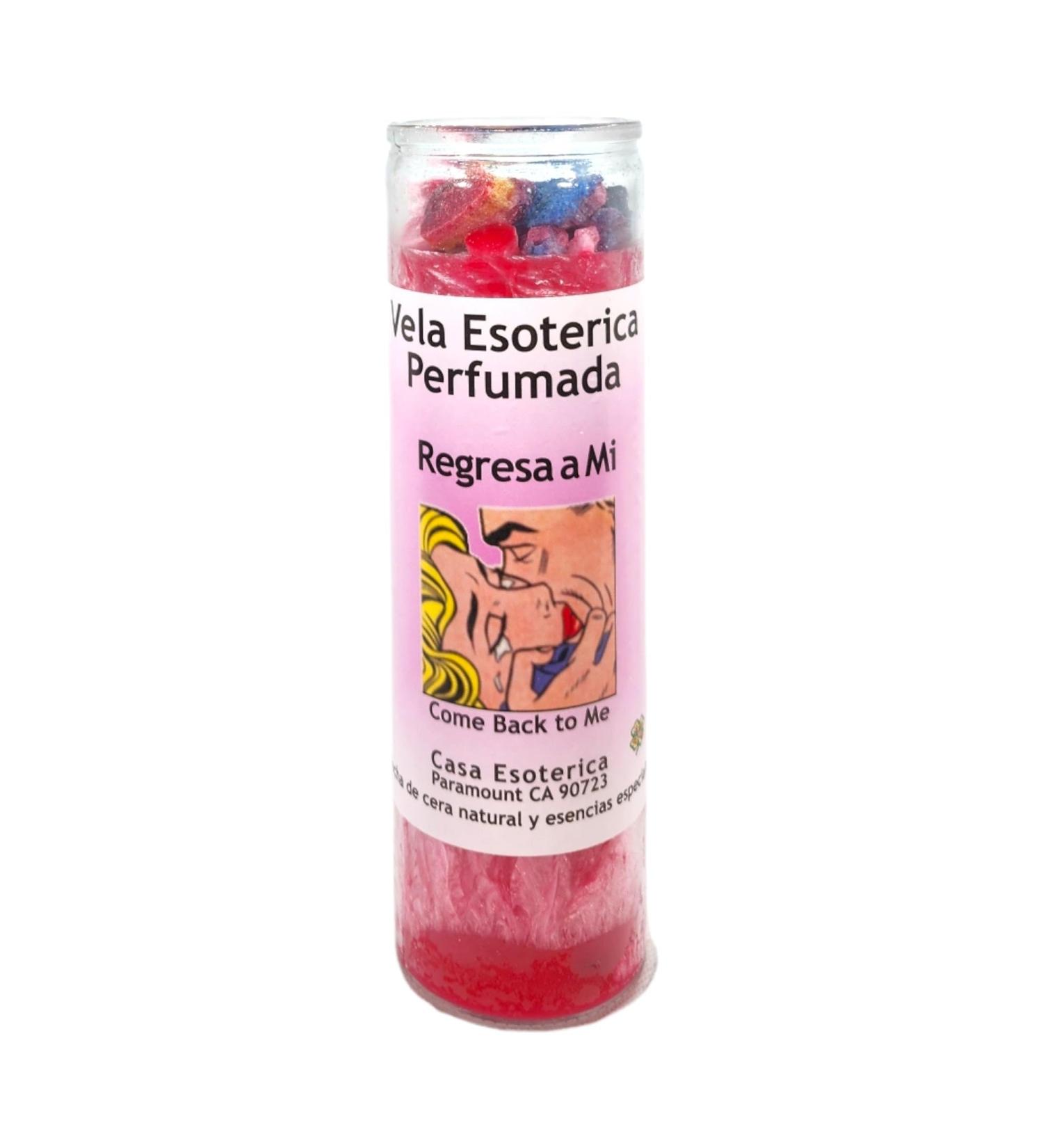 Come Back to ME Pink Palm Wax Spiritual Intention Spell Candle | Vela CASA ESOTERICA PERFUMADA - Enhance Your Spiritual Journey with REGRESA A MI - Buy Online on GoSupps.com