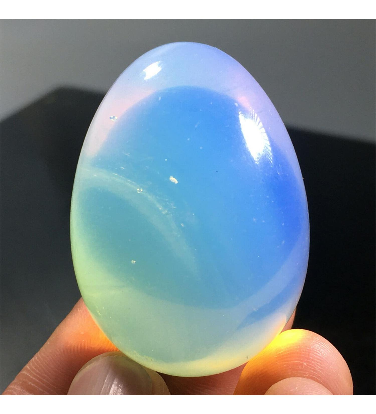 Buy 1.2 Inch Natural Opal Egg Quartz Crystal - Kegel Exercise Stone for Women | International Shipping - Buy Online on GoSupps.com