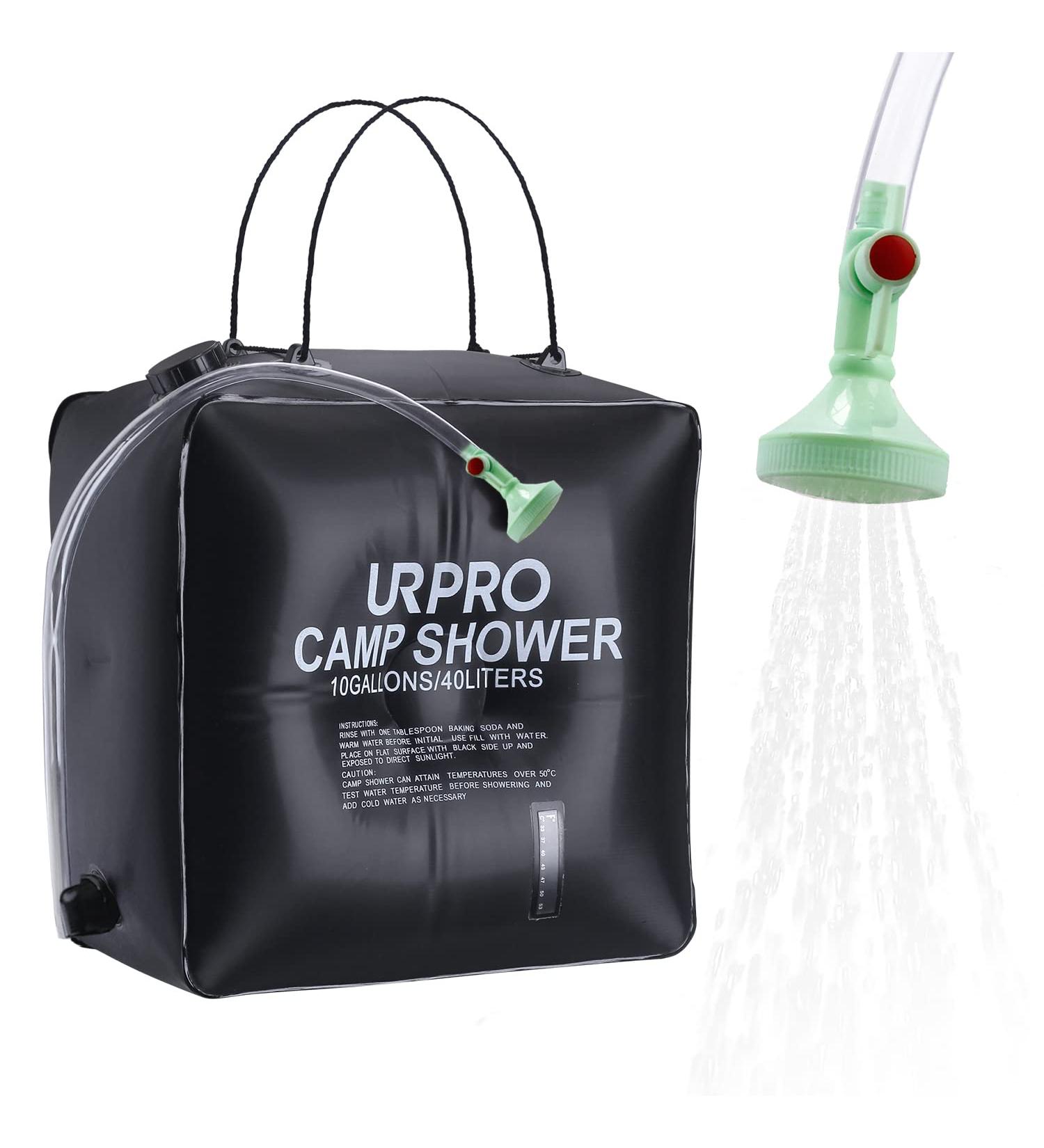 URPRO 10 Gallons Solar Shower Bag - Outdoor Camping & Hiking Hot Water Heater 45C - Buy Online on GoSupps.com