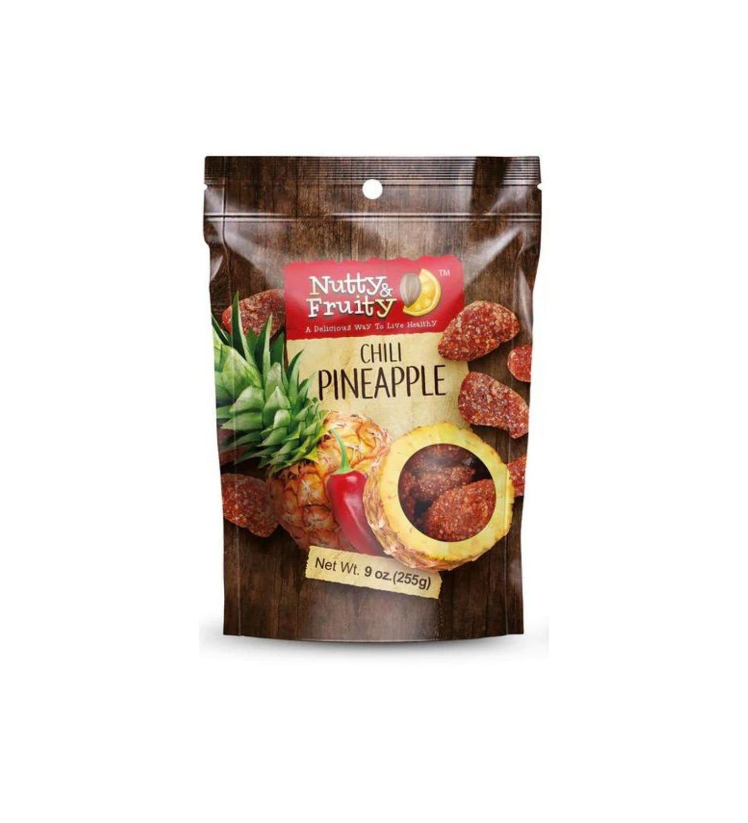 Nutty & Fruity - Dried Chili Pineapple - Healthy Snack, Non-GMO, Vegan, Gluten-Free (9 oz)