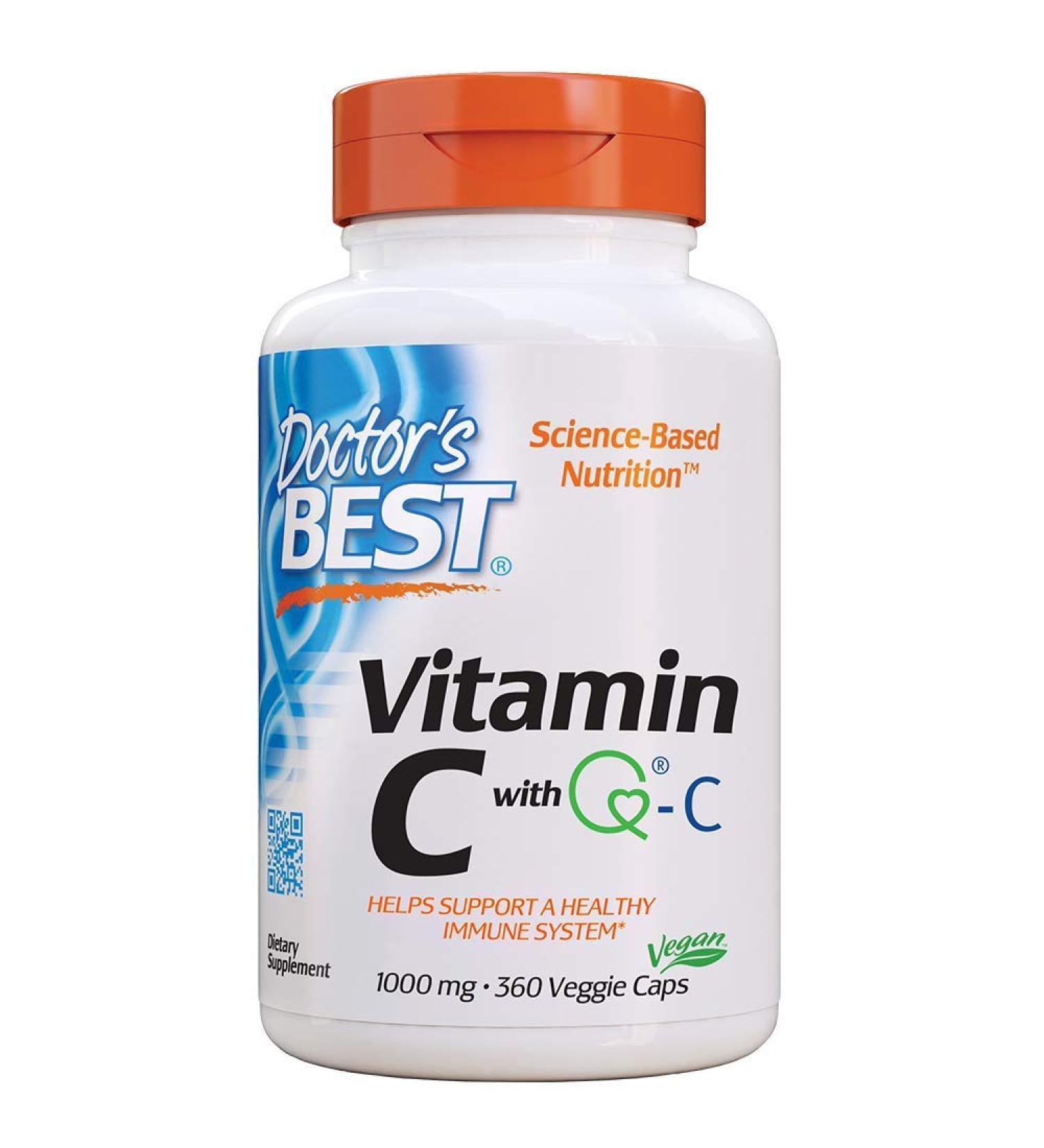 Doctor's Best Vitamin C with Quali-C | 1000 mg - 360 Veggie Capsules - Buy Online on GoSupps.com