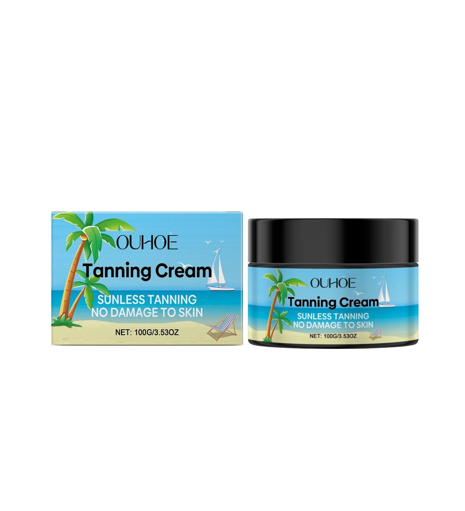 Nourishing Skin Tanning Cream Sunless Tanning Bronze Moisturizing Gentle Skin Care Tanning Cream - Buy Online on GoSupps.com