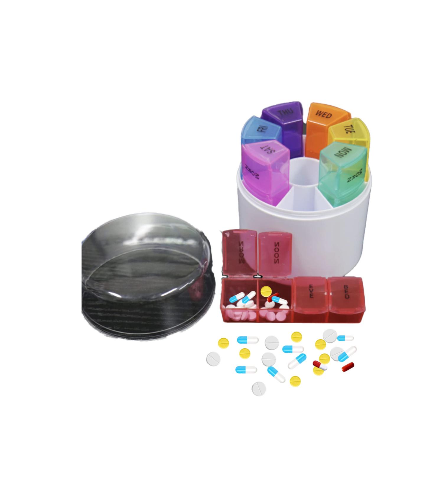 Weekly Pill Organizer - 7-Day Pill Box with 4 Modes | Large Capacity Medicine Case for International Shipping - Buy Online on GoSupps.com