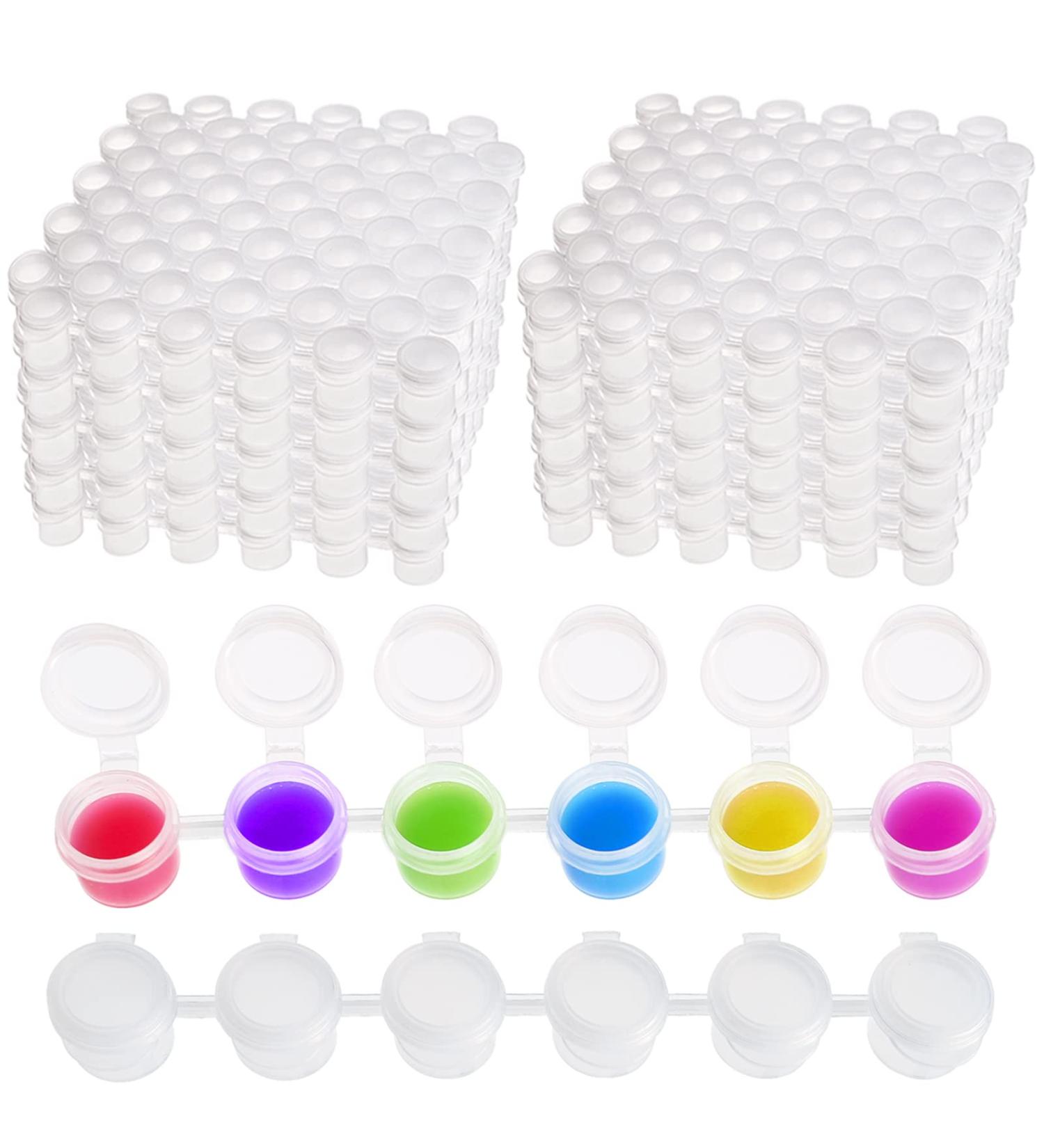 ZEAYEA 100 Strips 2ml Empty Paint Cup Pots with Lids - Arts Crafts Storage Containers - Buy Online on GoSupps.com