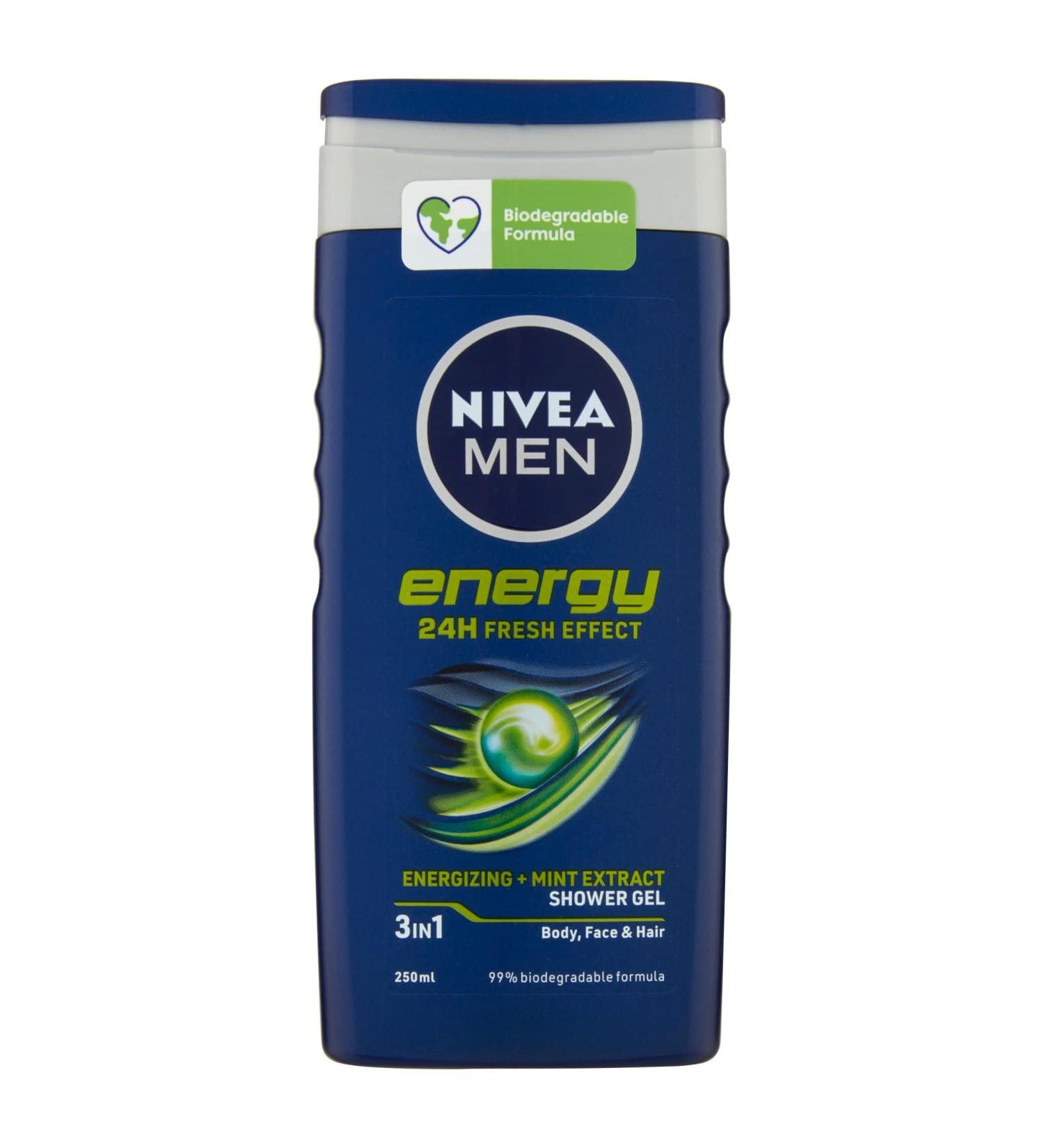  NIVEA MEN Nivea Men Energy Shower Shampoo Tonic with Mint Extracts 250ml Pack of 3 - Buy Online on GoSupps.com