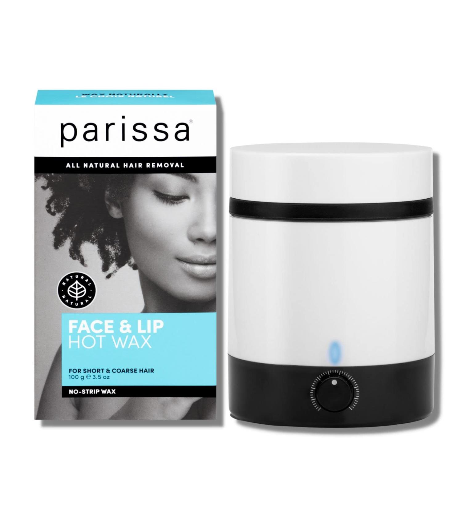 Parissa Hot Wax Hair Removal Bundle For Easy At home waxing Includes No Strip Face and Lip Hot Wax Kit & Mini Pro Wax Warmer (Best For Face Chin and Upper Lip Waxing) - Buy Online on GoSupps.com